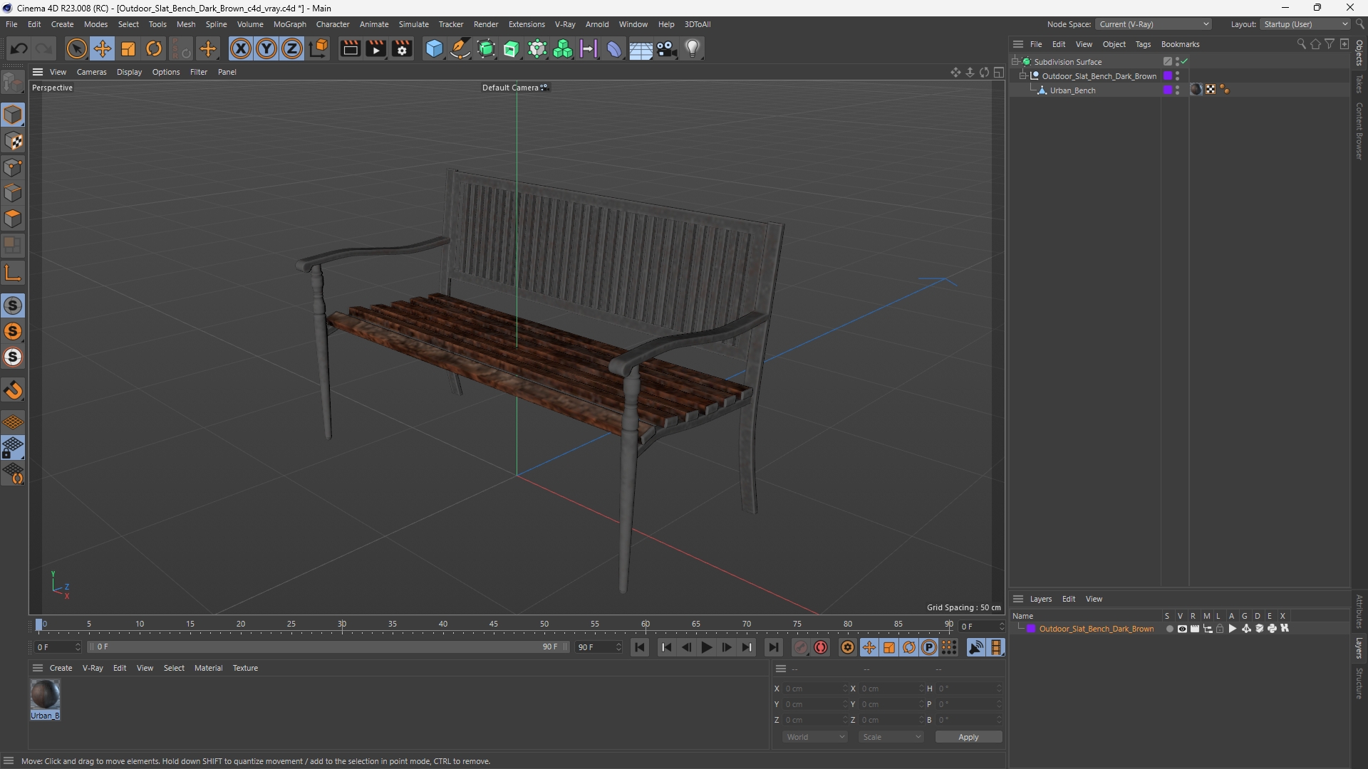 Outdoor Slat Bench Dark Brown - view 12