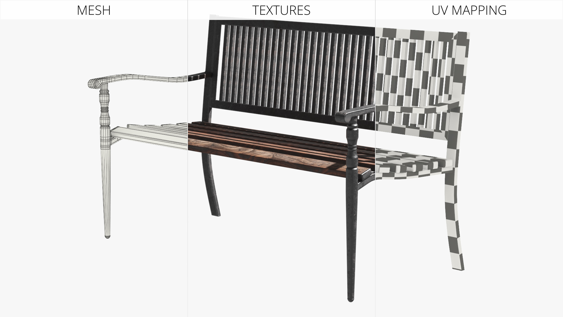Outdoor Slat Bench Dark Brown - view 8