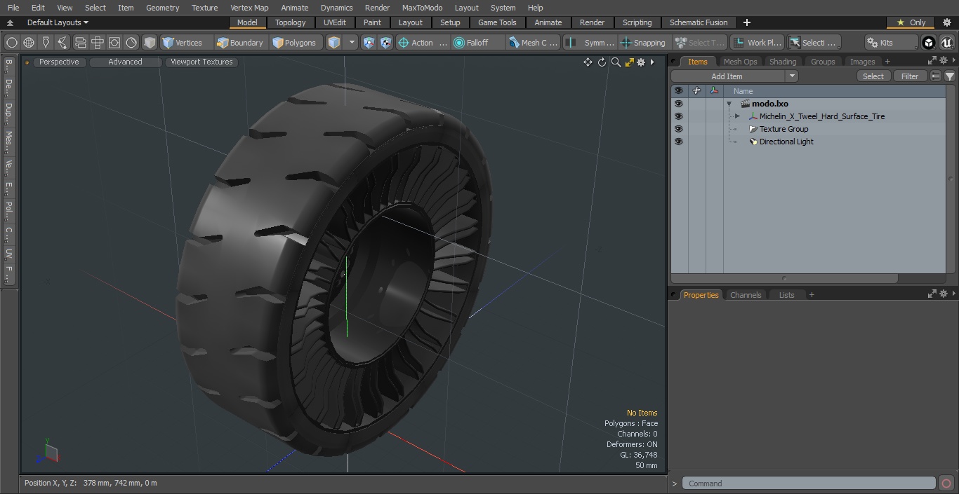 Michelin X Tweel Hard Surface Tire 3D model