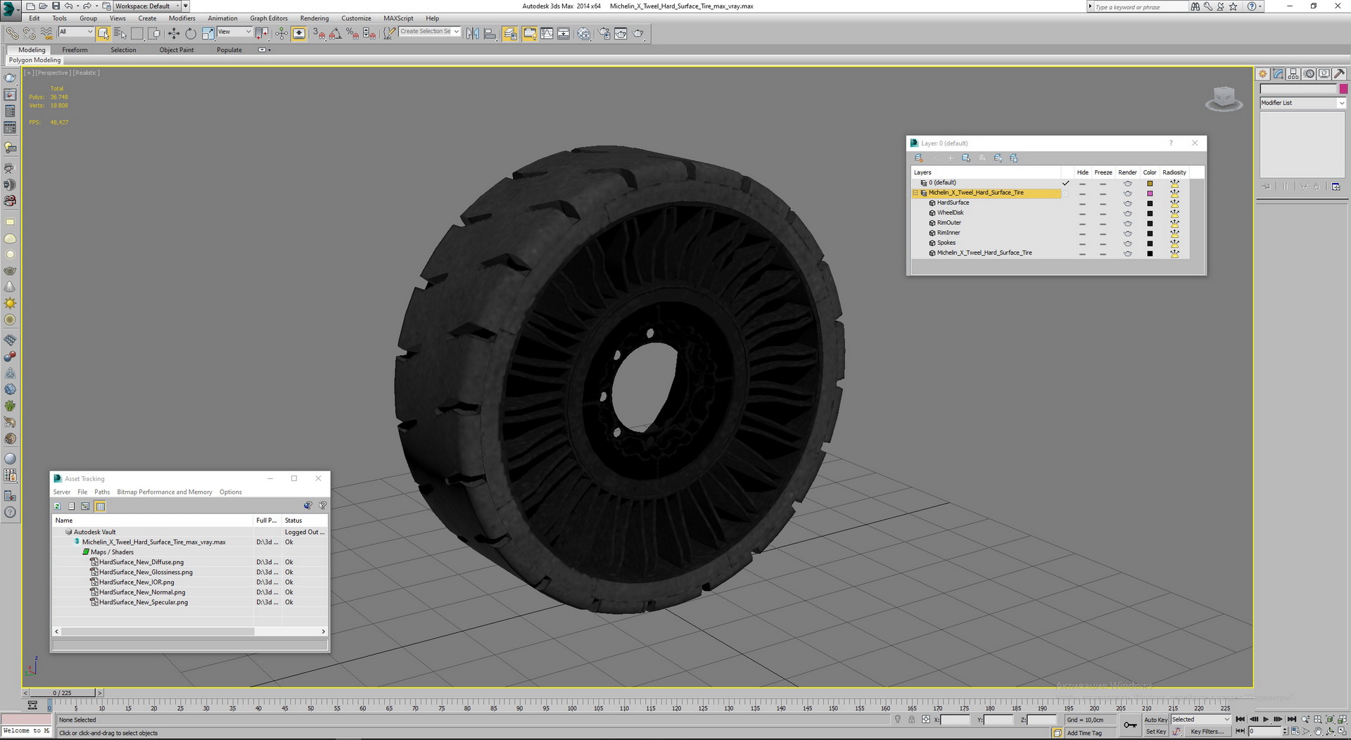 Michelin X Tweel Hard Surface Tire 3D model