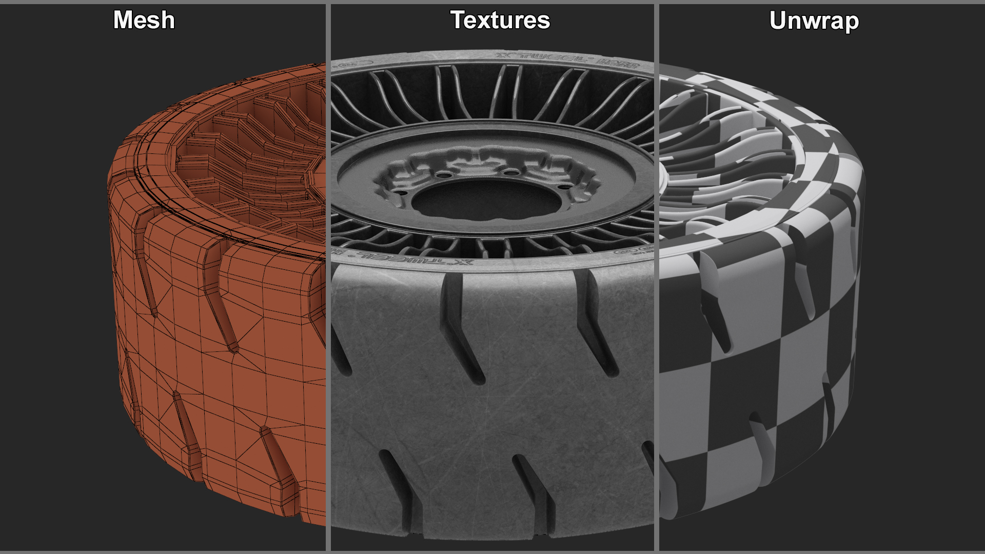 Michelin X Tweel Hard Surface Tire 3D model