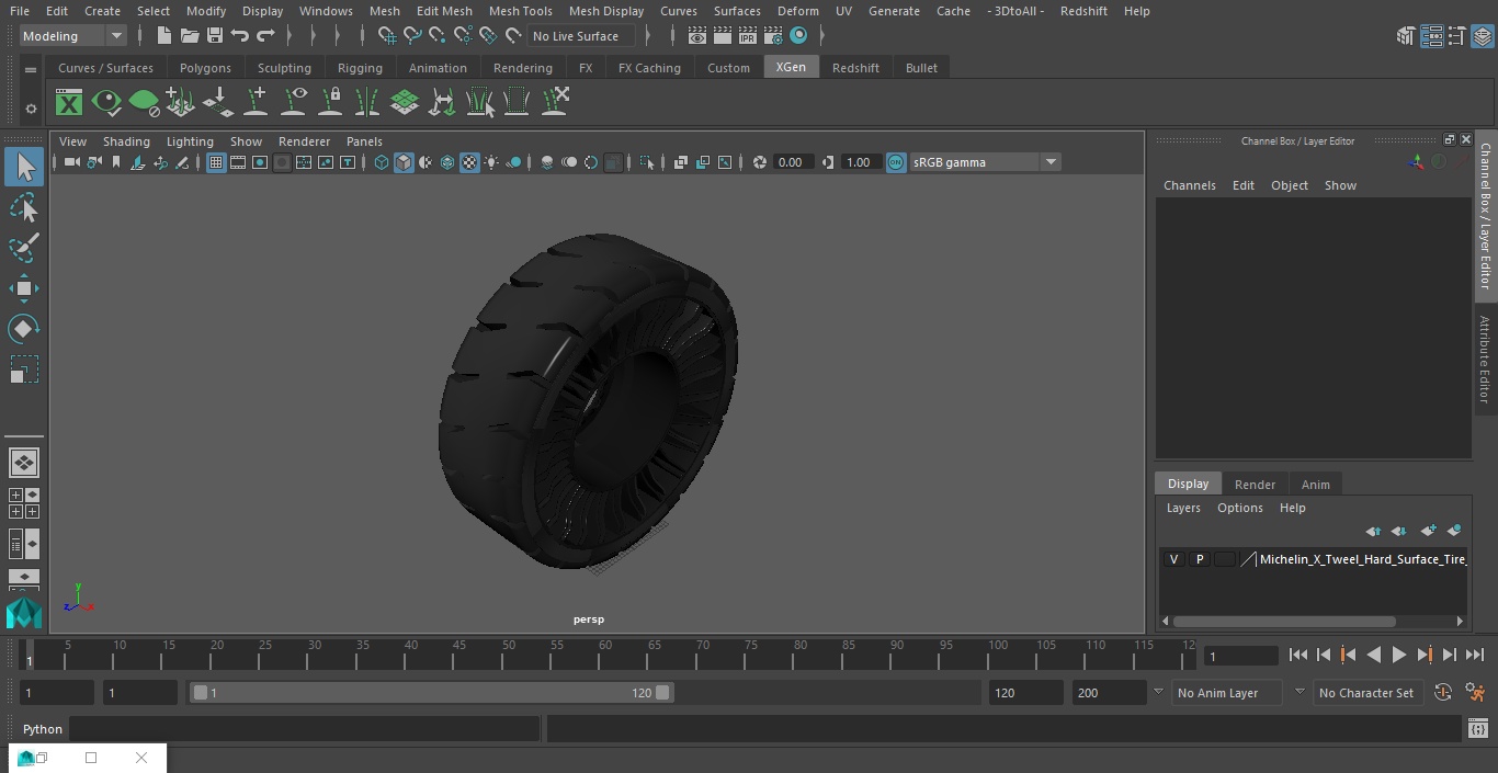 Michelin X Tweel Hard Surface Tire 3D model