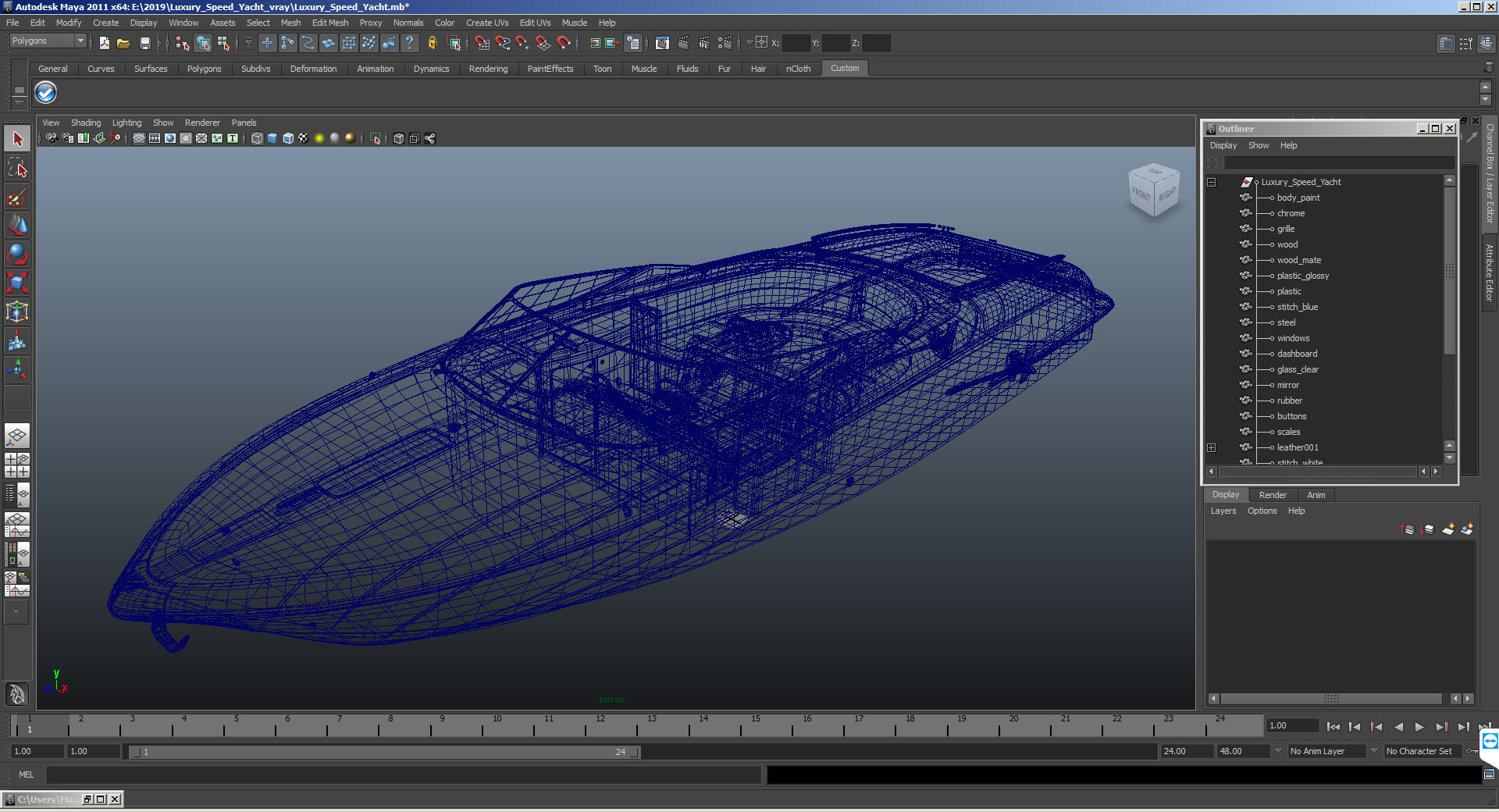 3D model Riva Aquariva Super YANMAR 8LV