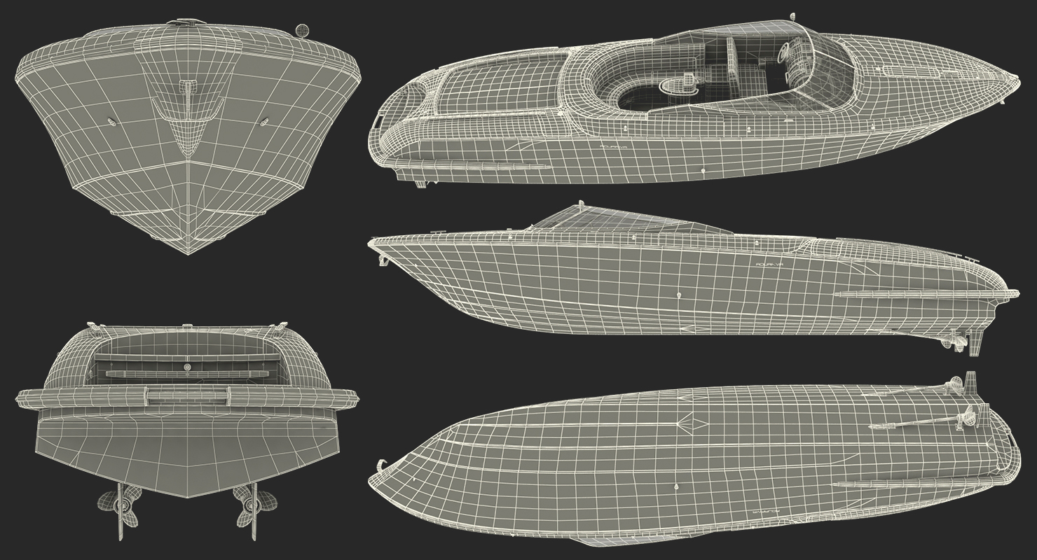 3D model Riva Aquariva Super YANMAR 8LV