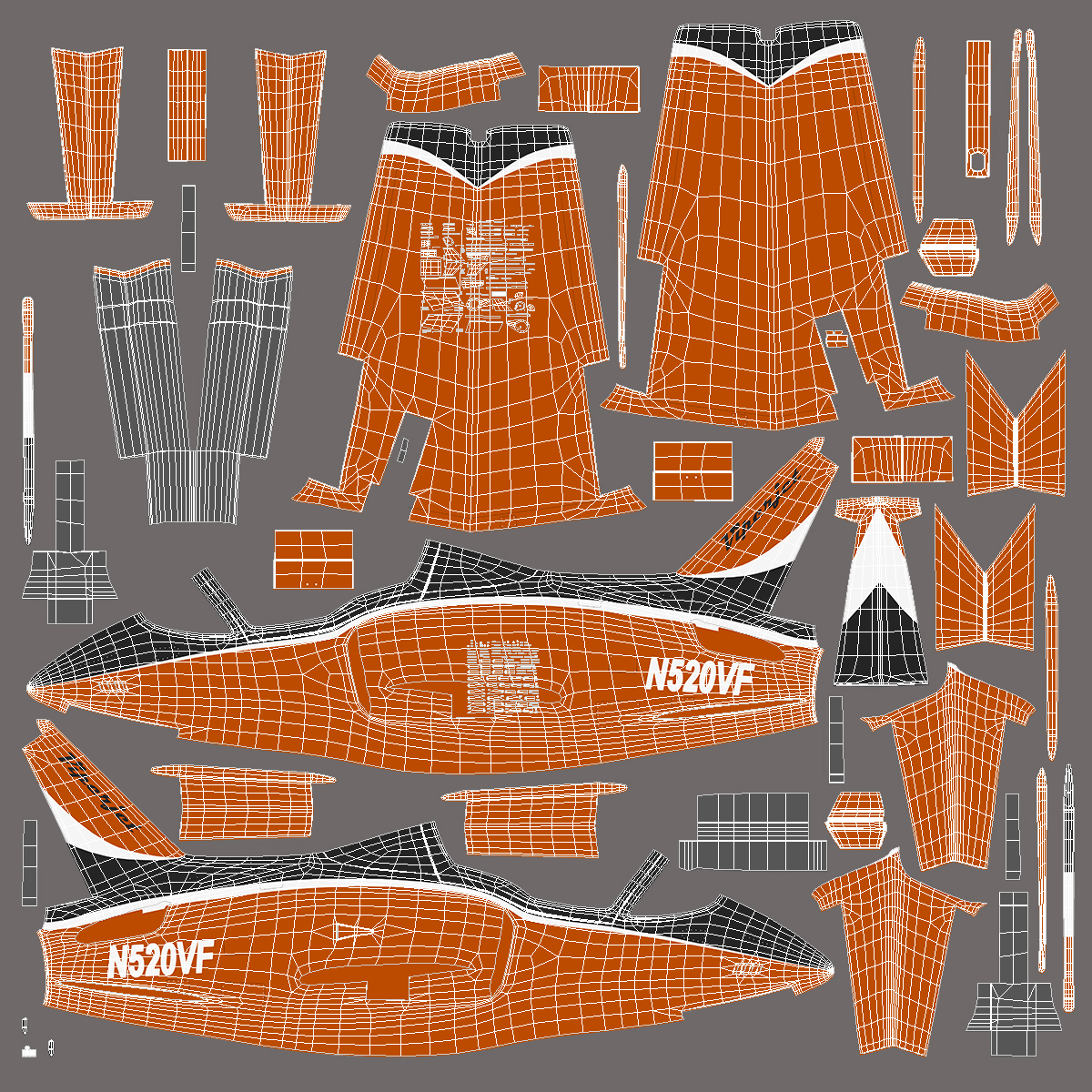 3D Single-Engine Sport Aircraft ViperJet Rigged for Maya model