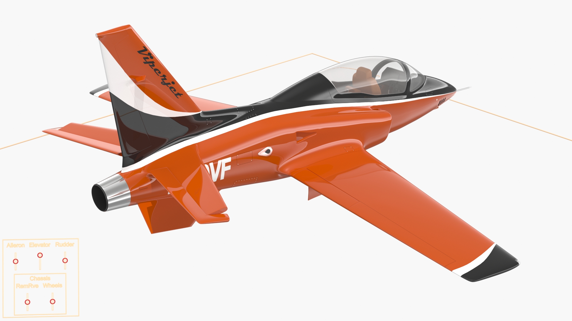 3D Single-Engine Sport Aircraft ViperJet Rigged for Maya model