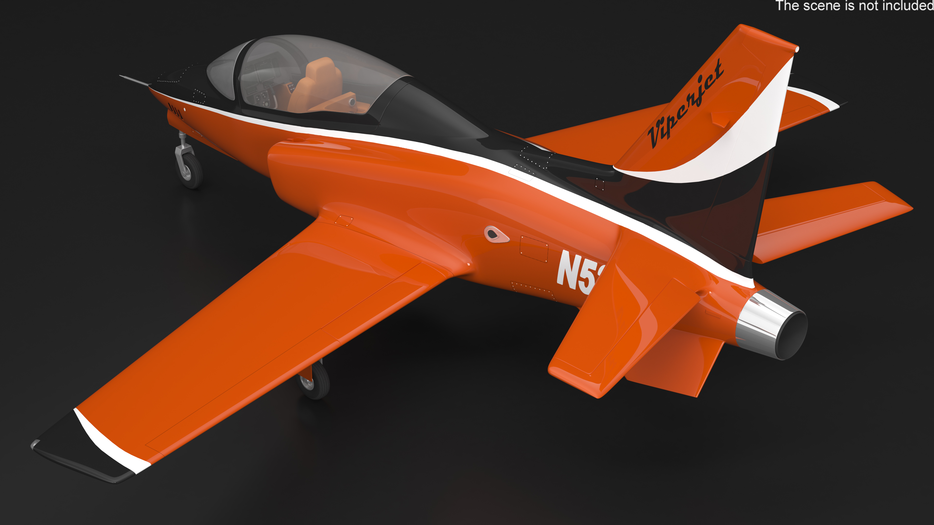 3D Single-Engine Sport Aircraft ViperJet Rigged for Maya model
