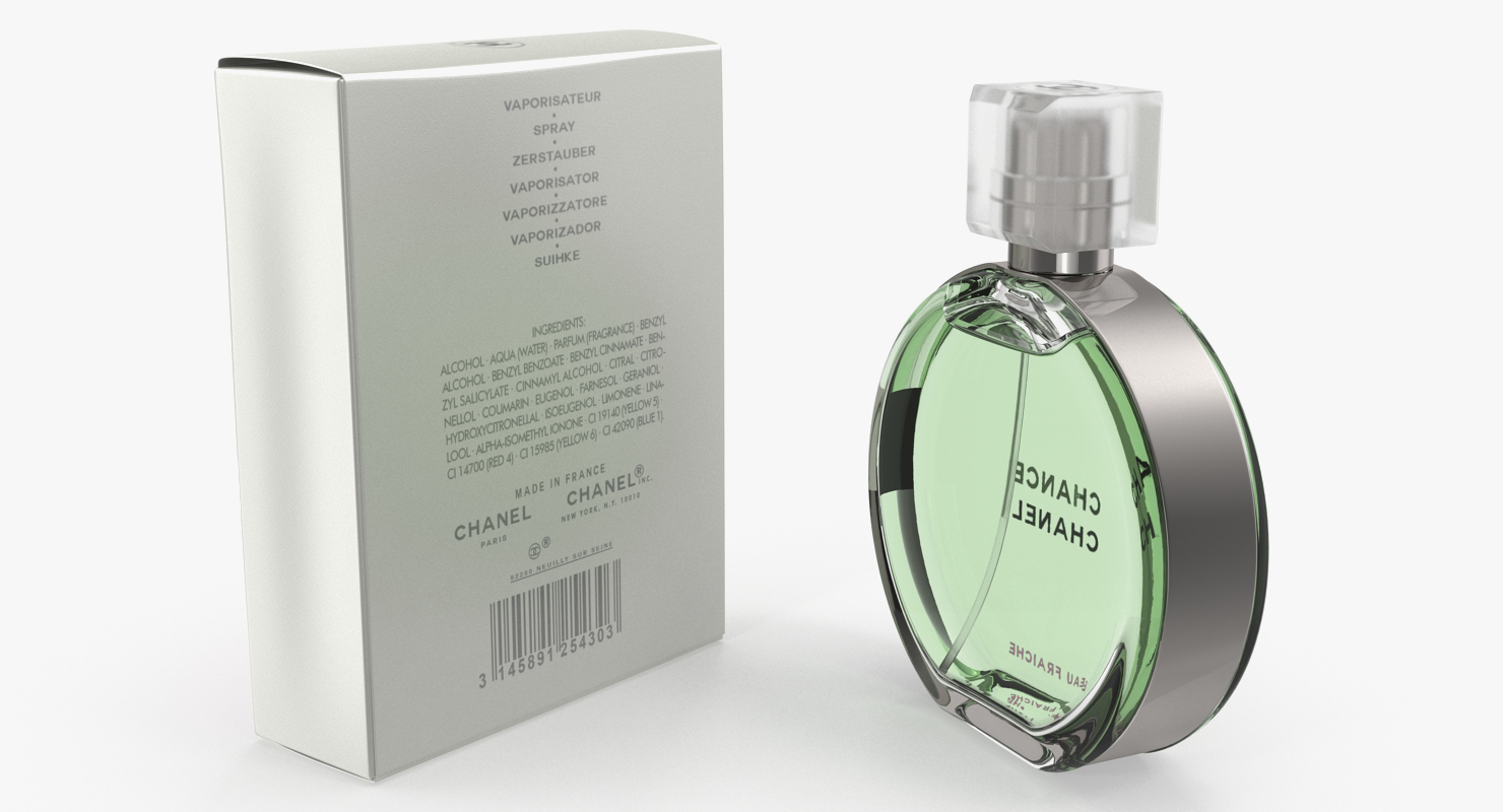 3D Parfum Chanel Chance Eau Fraiche with Box