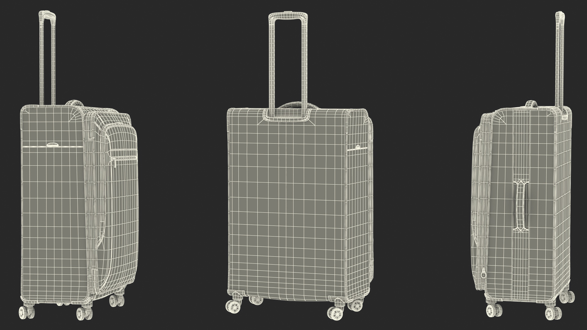 3D model Softside Rolling Luggage Green