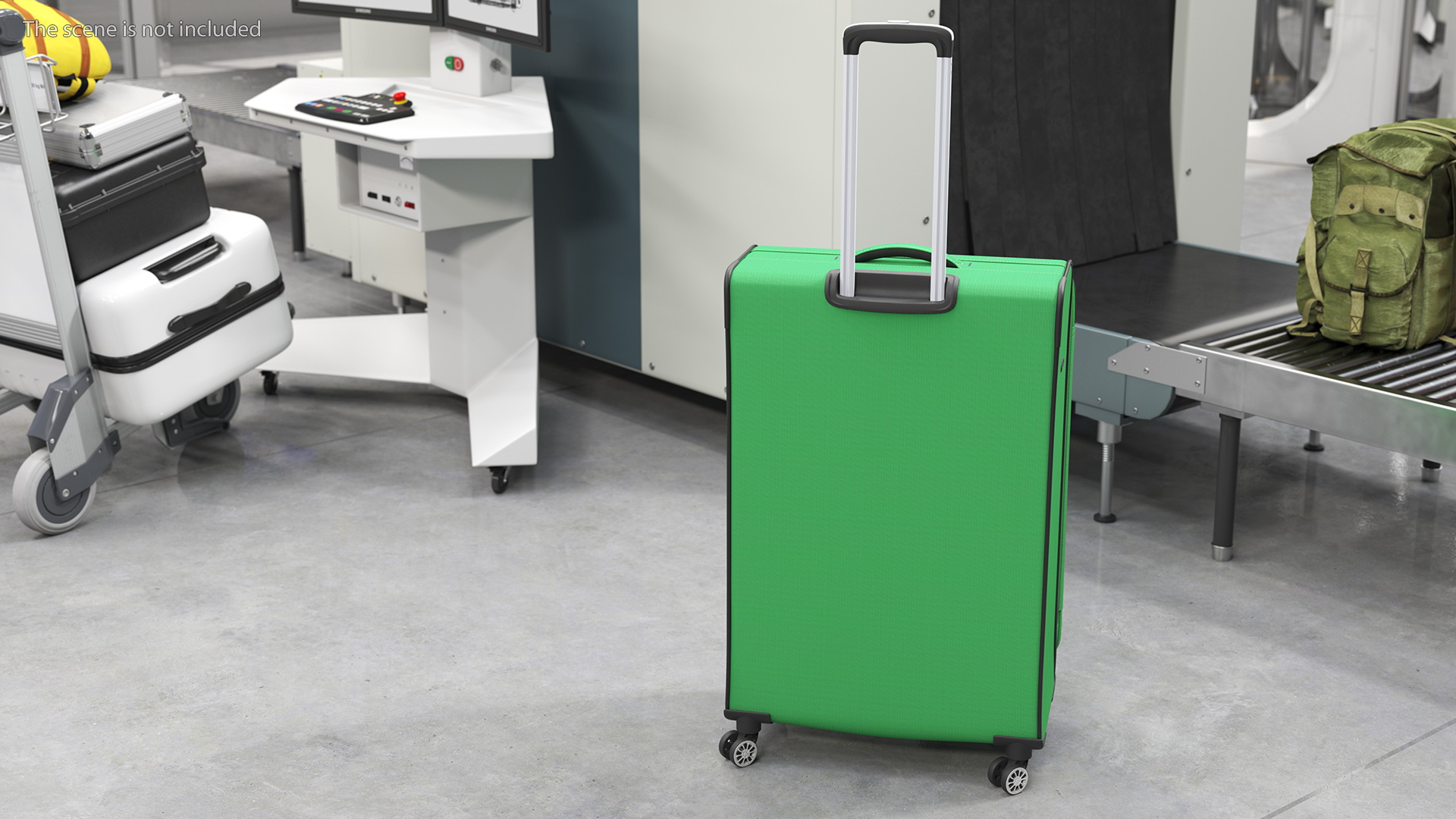 3D model Softside Rolling Luggage Green