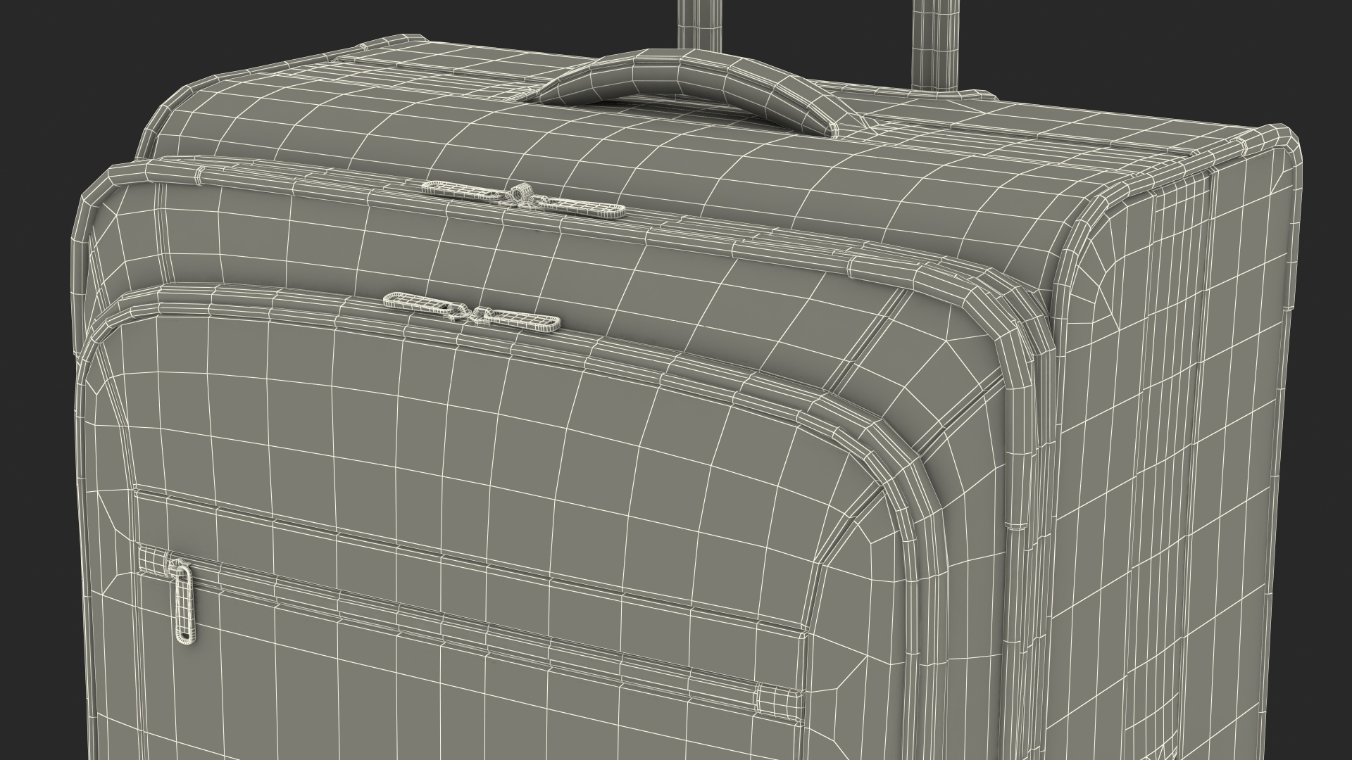 3D model Softside Rolling Luggage Green