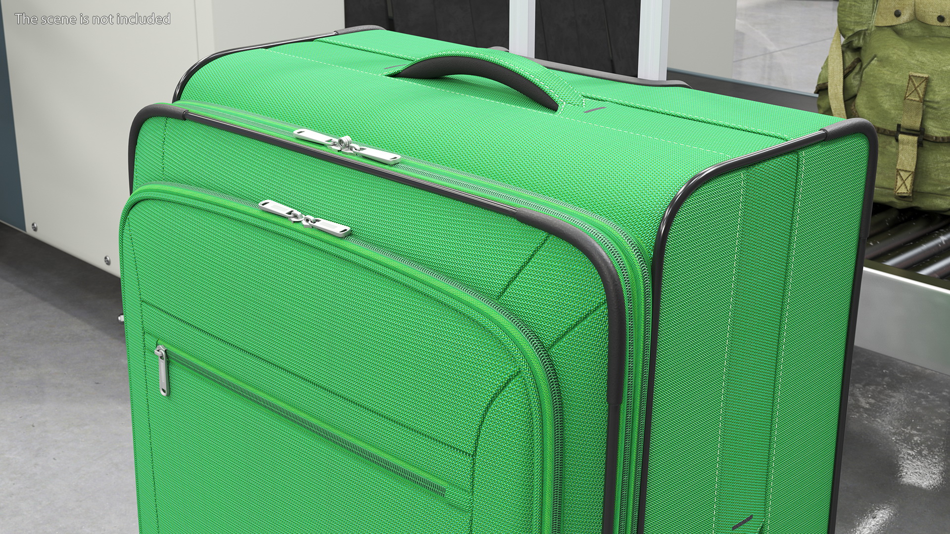 3D model Softside Rolling Luggage Green