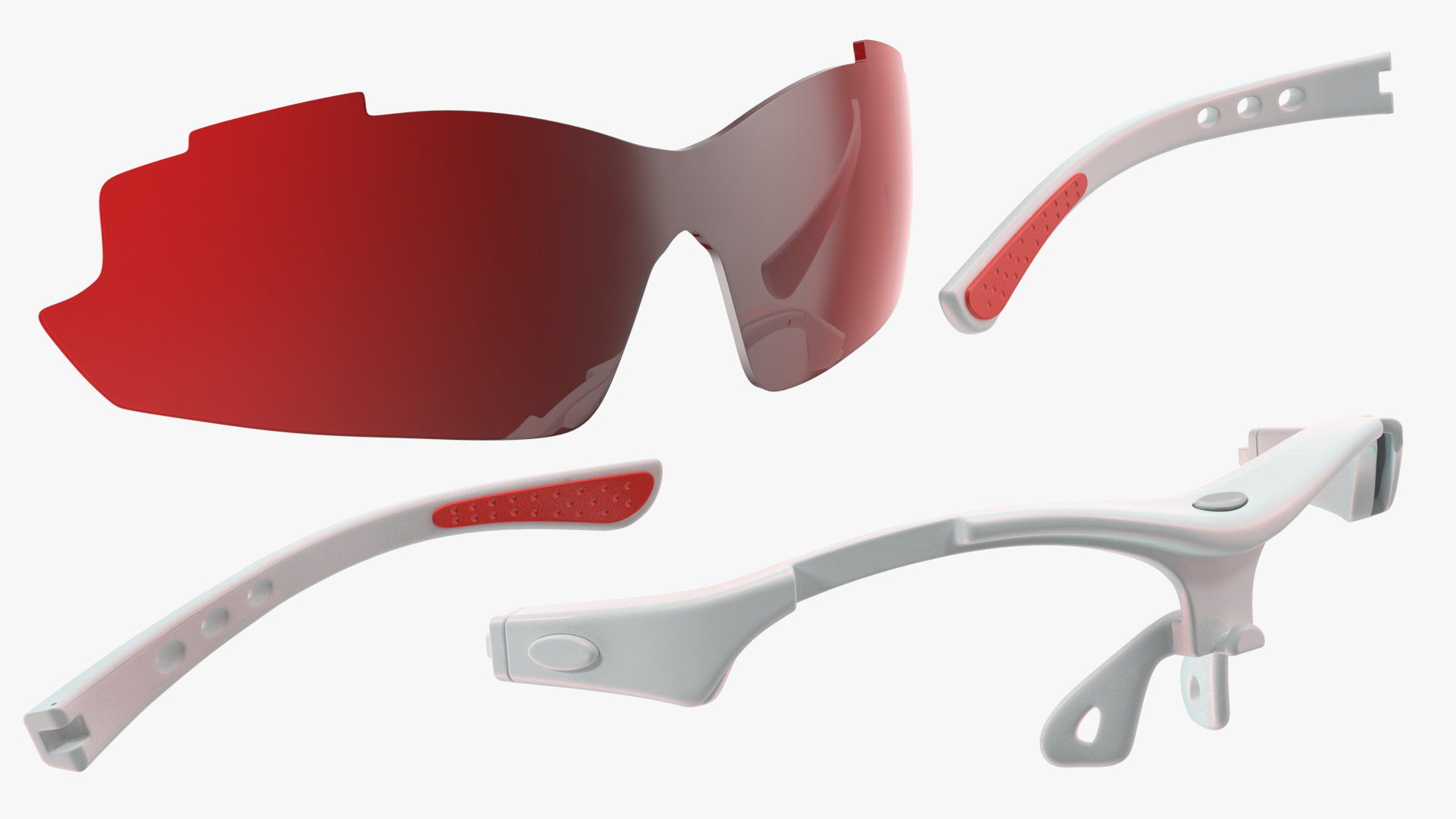 3D model Sport Red Eyeglasses