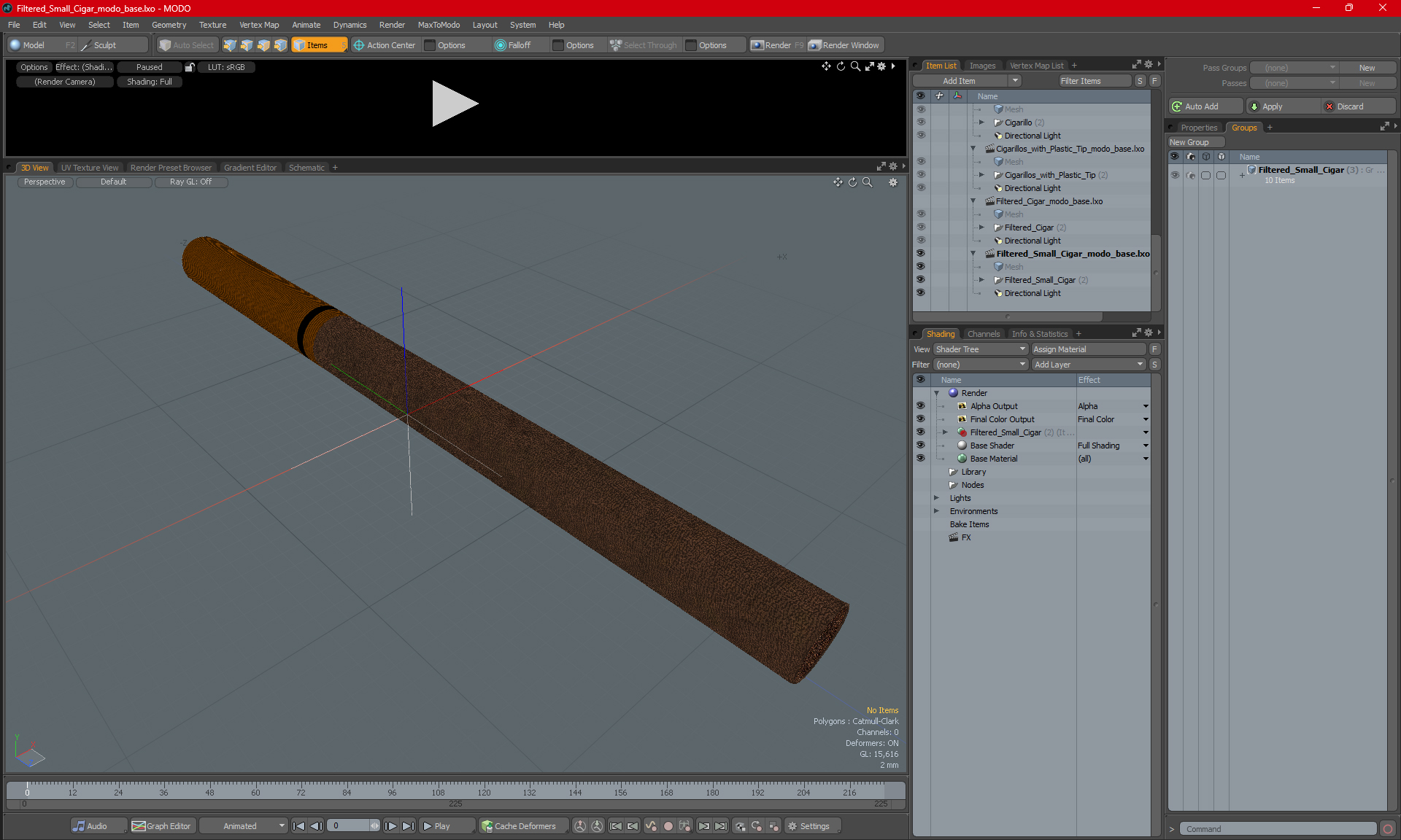 3D model Filtered Small Cigar