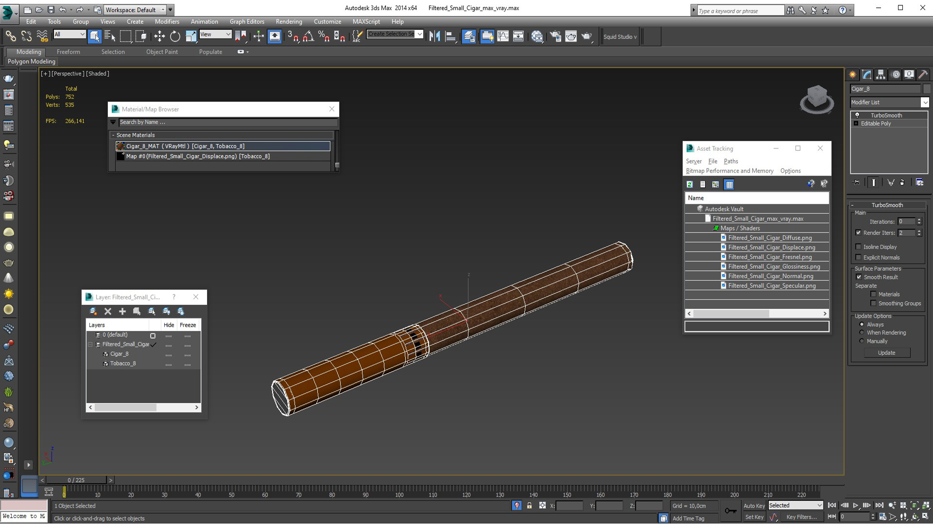 3D model Filtered Small Cigar