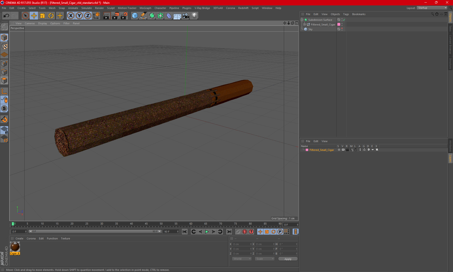 3D model Filtered Small Cigar