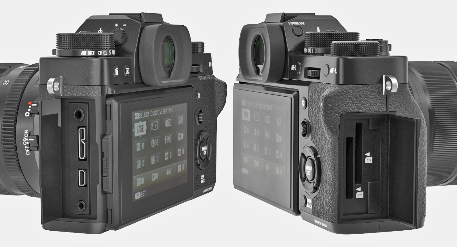 3D Digital Camera Fuji X T2 Rigged