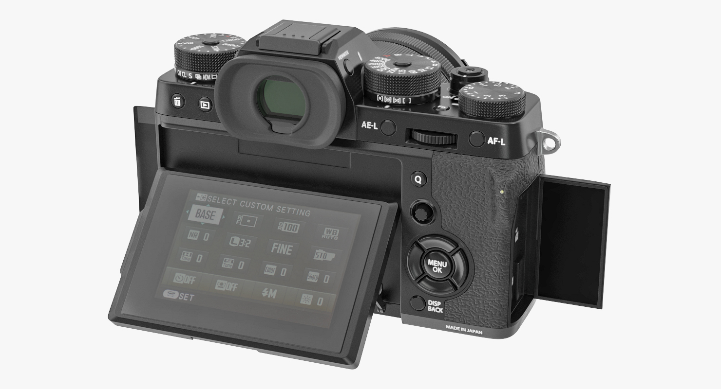 3D Digital Camera Fuji X T2 Rigged