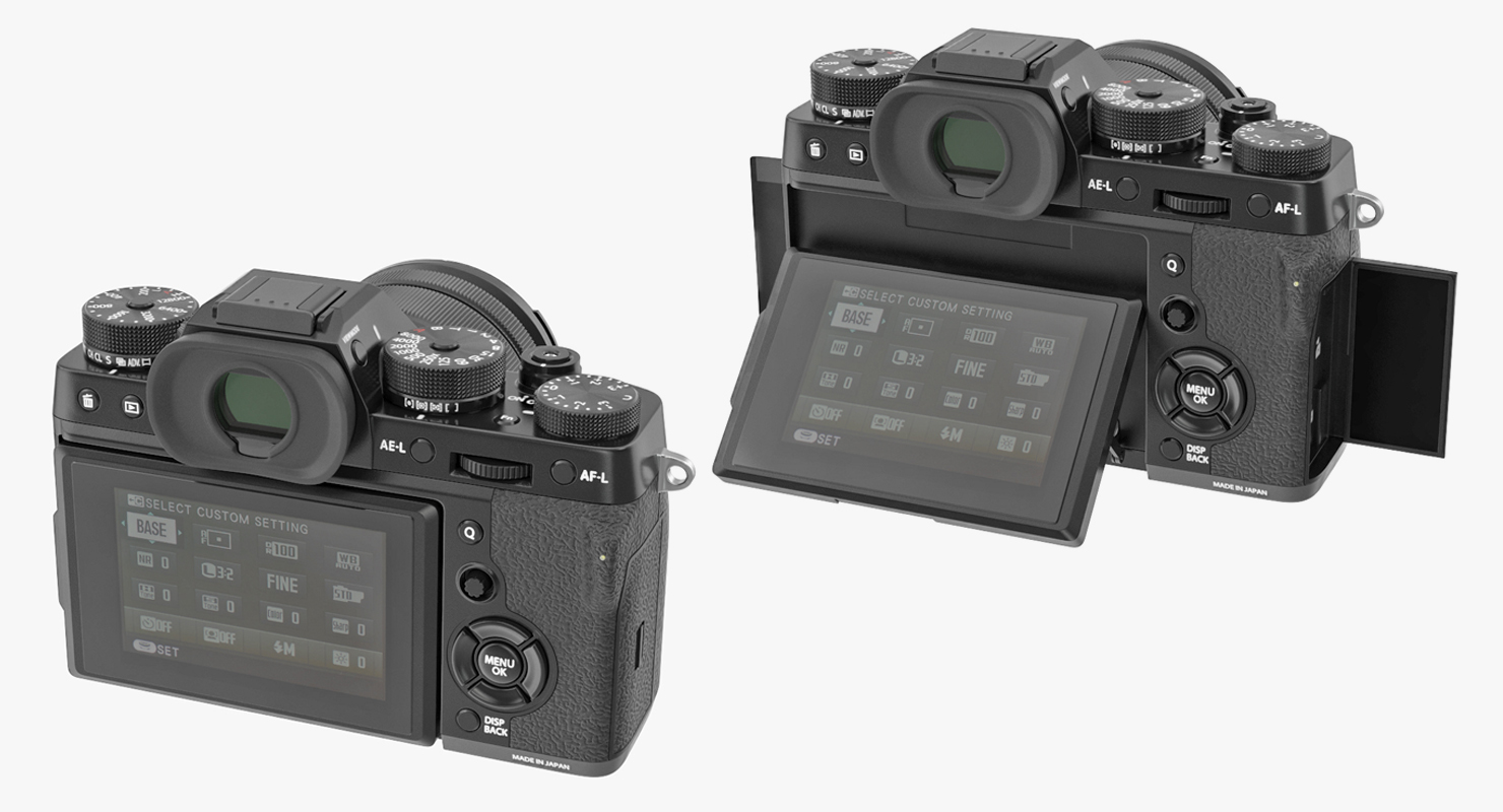 3D Digital Camera Fuji X T2 Rigged