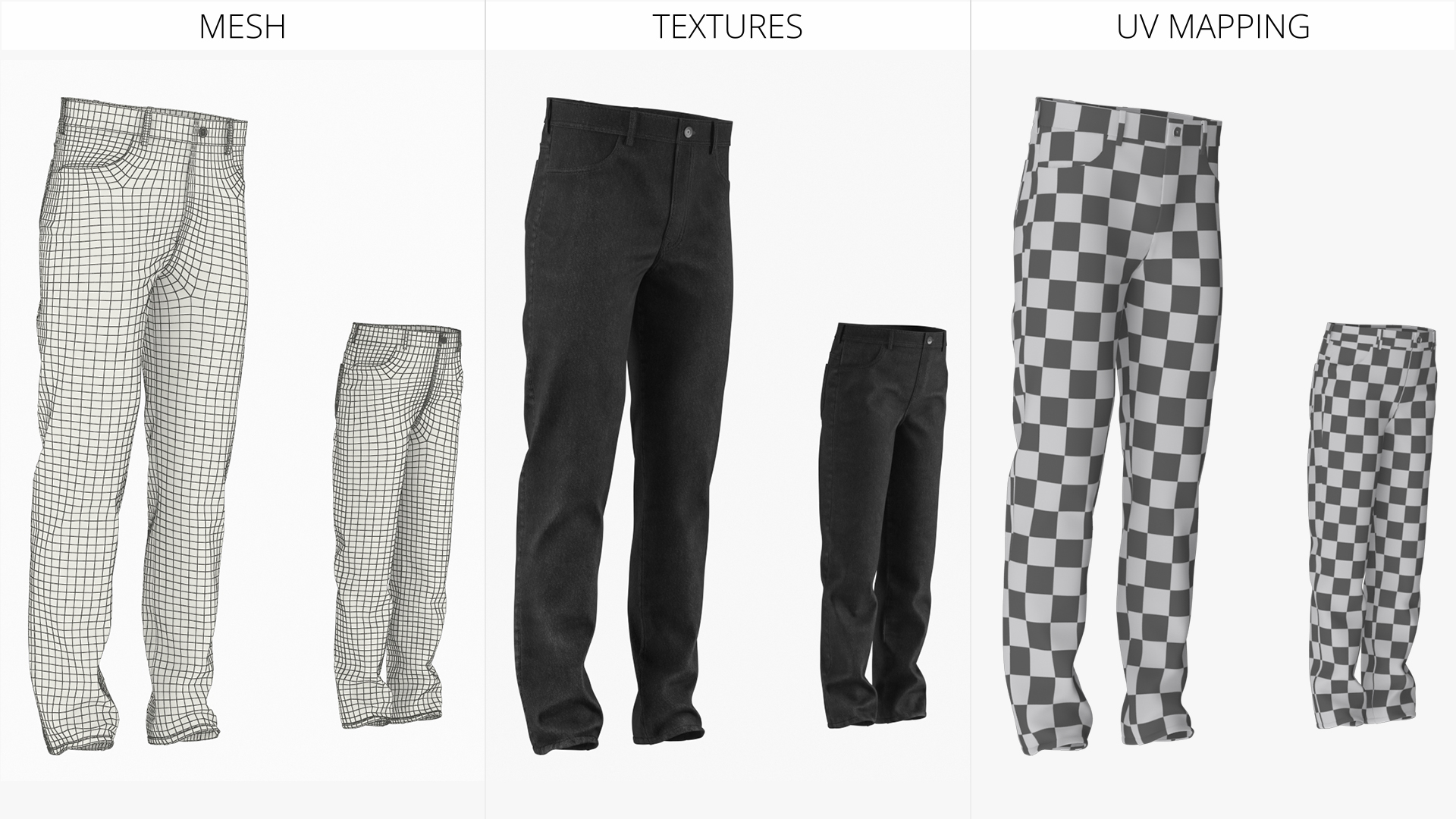Mens and Boys Jeans Set Dark Gray - view 7