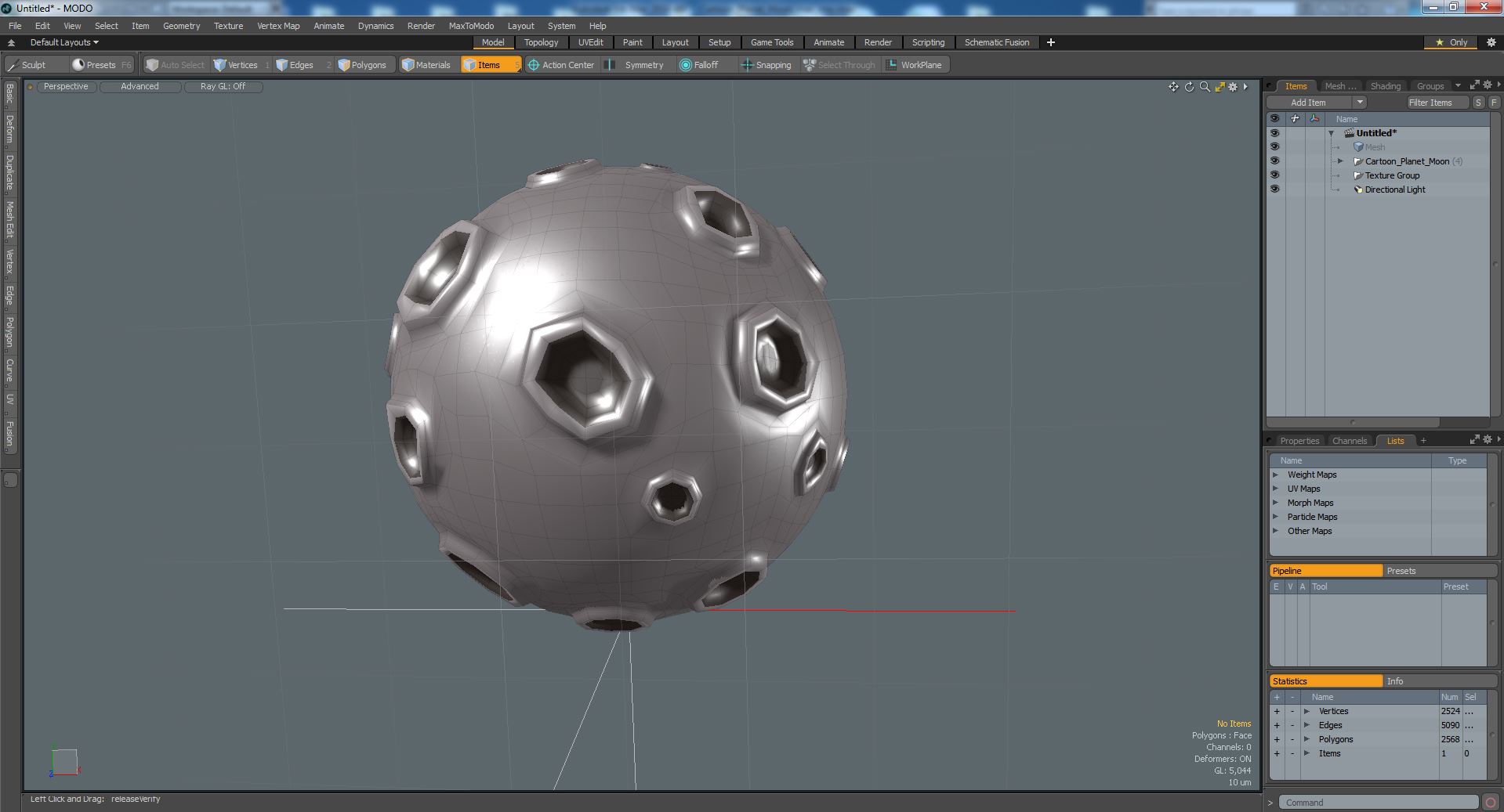 Cartoon Planet Moon 3D model