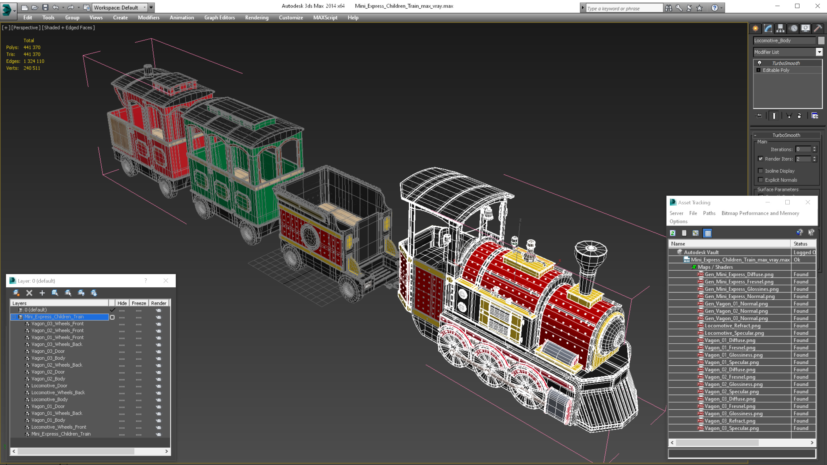 Mini Express Children Train 3D
