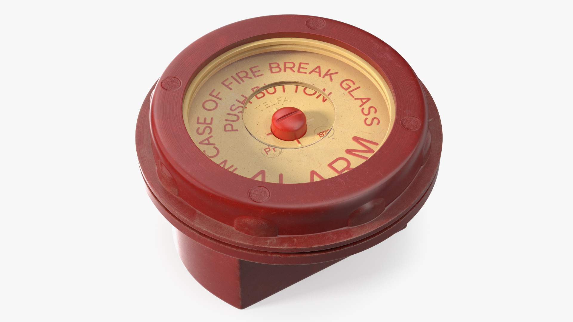 Vintage Alarm Red Button 3D model