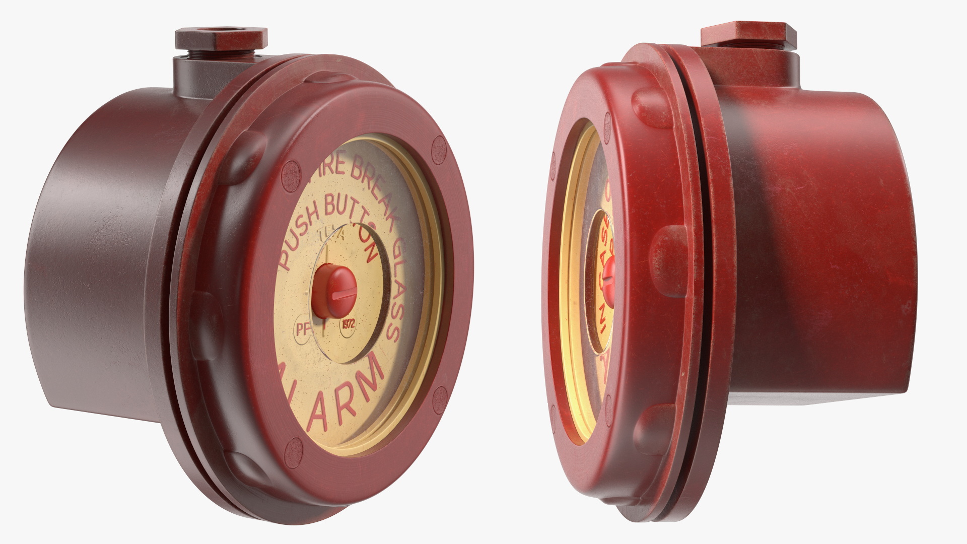 Vintage Alarm Red Button 3D model