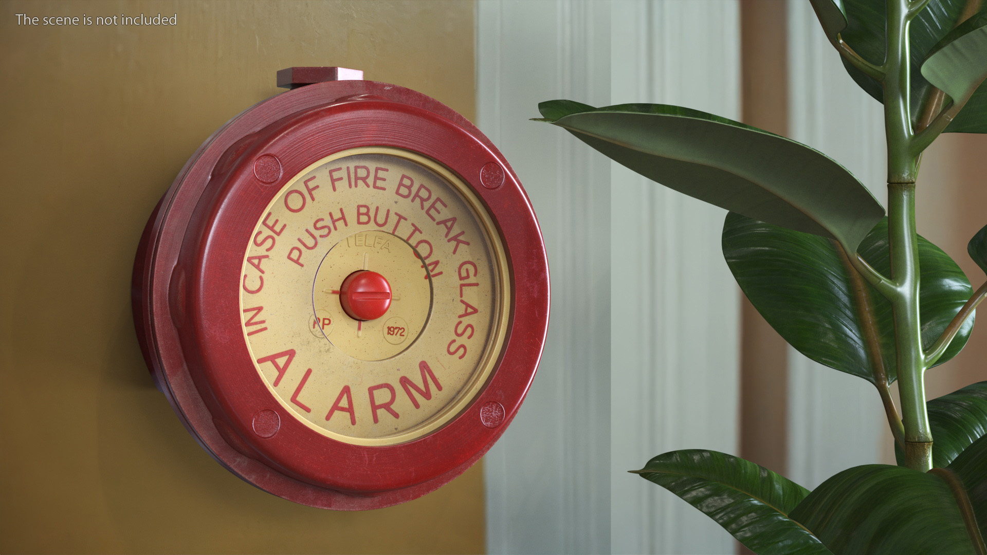 Vintage Alarm Red Button 3D model