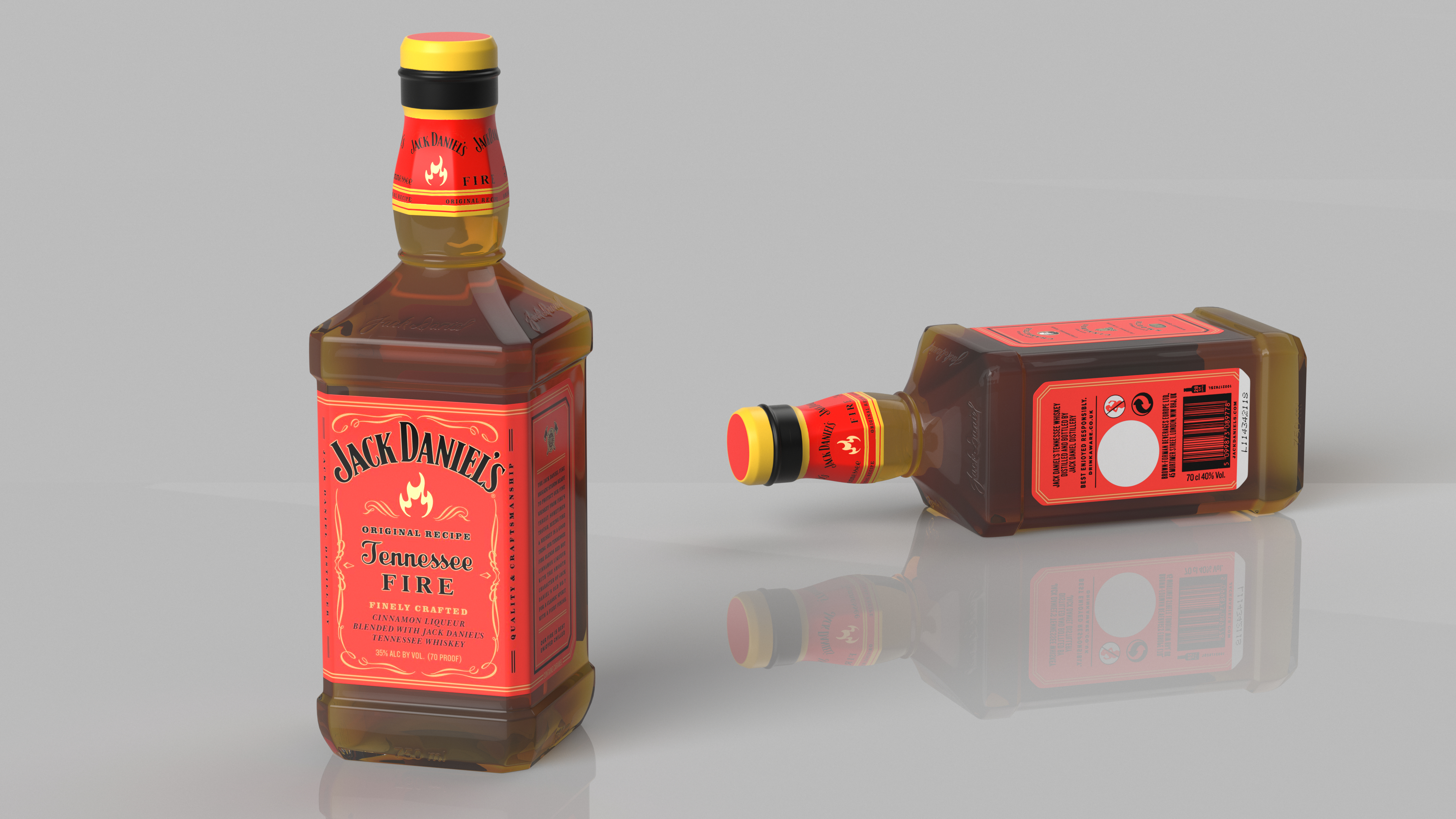 3D model Jack Daniels Tennessee Fire Whiskey