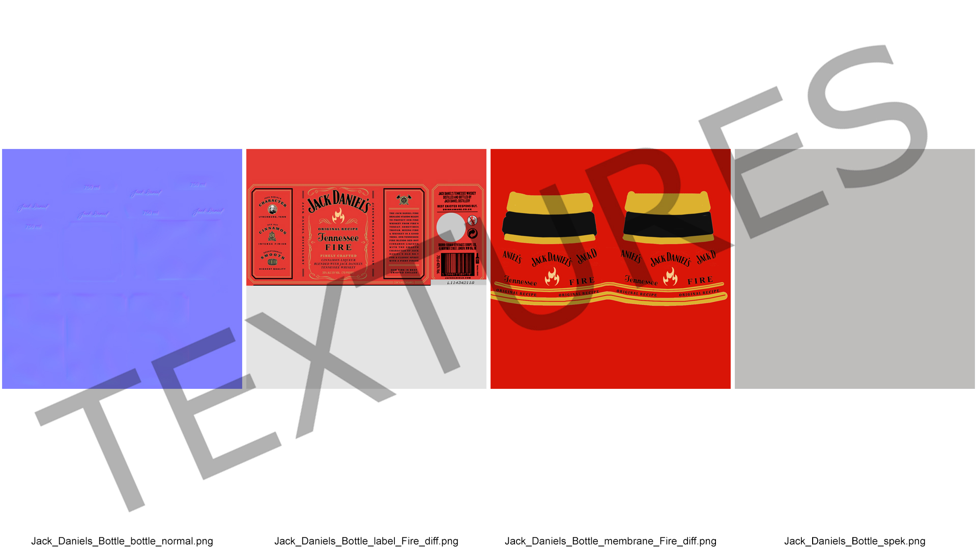 3D model Jack Daniels Tennessee Fire Whiskey
