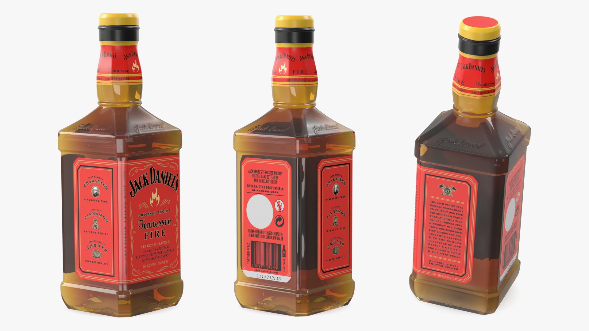 3D model Jack Daniels Tennessee Fire Whiskey