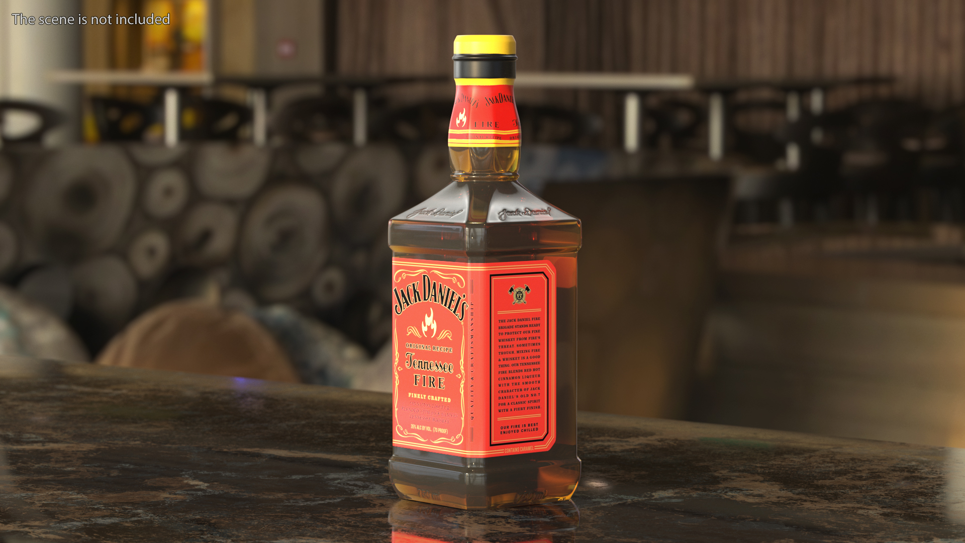 3D model Jack Daniels Tennessee Fire Whiskey