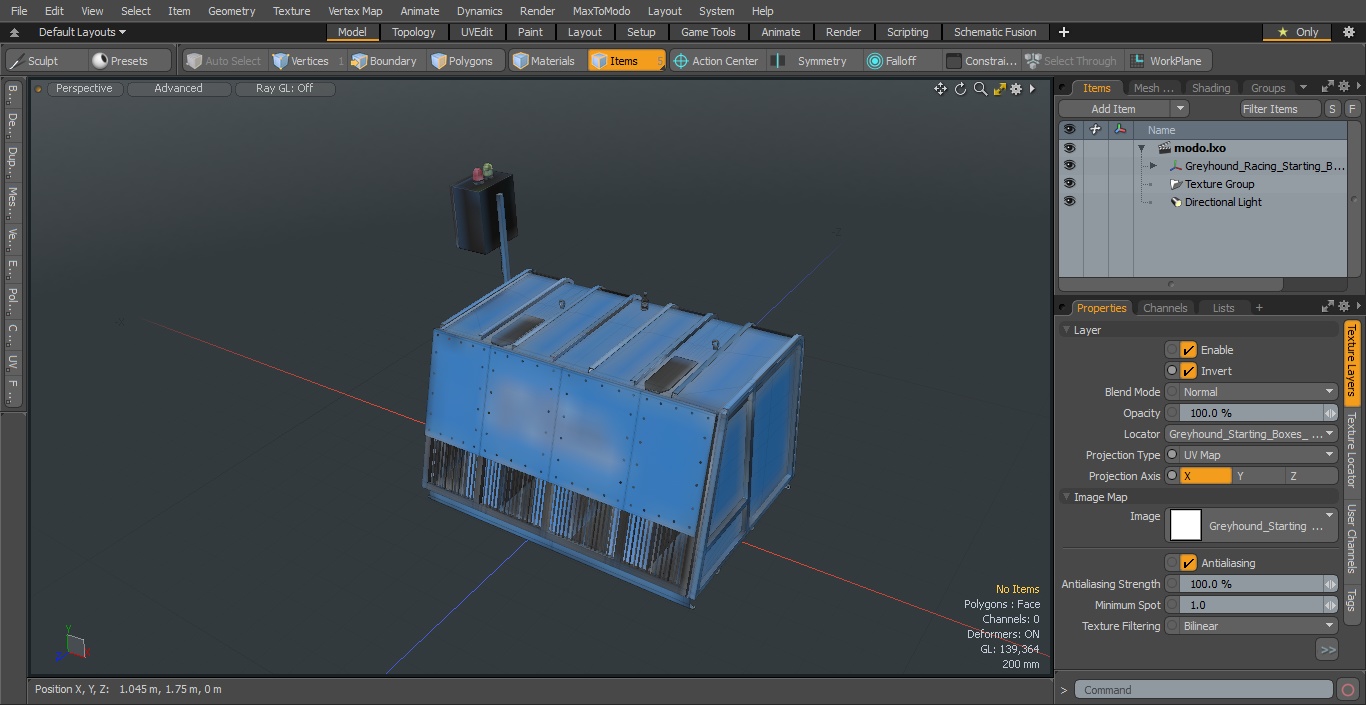 Greyhound Racing Starting Boxes 4 Doors 3D model