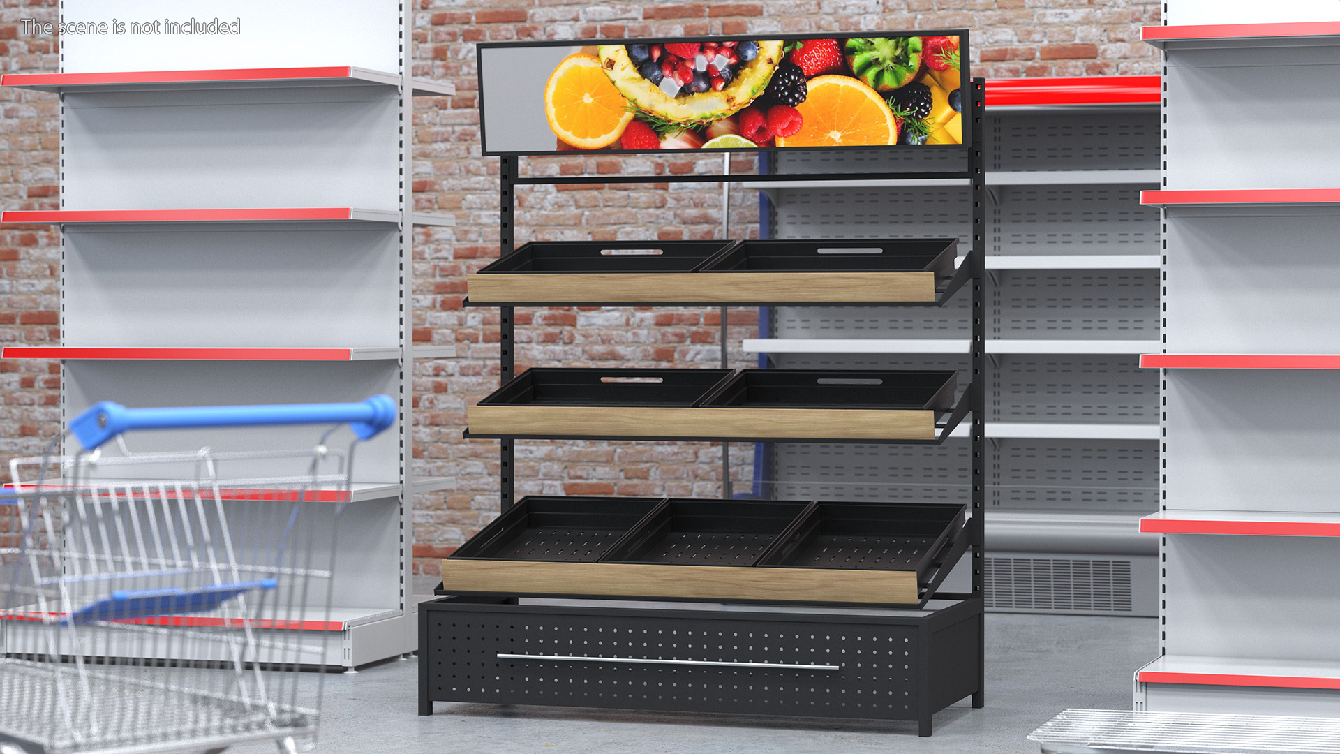 3D model Grocery Display Rack