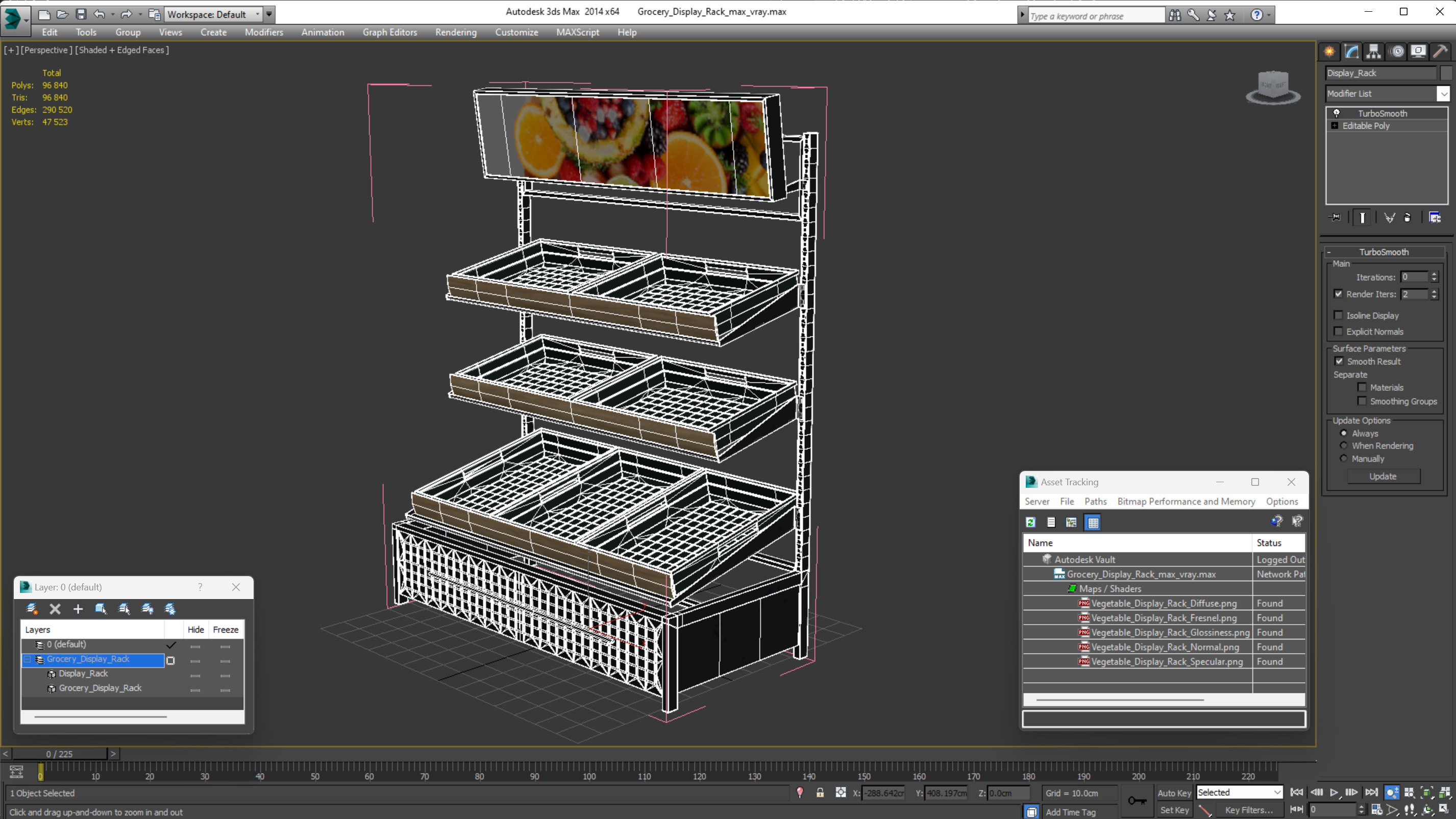 3D model Grocery Display Rack