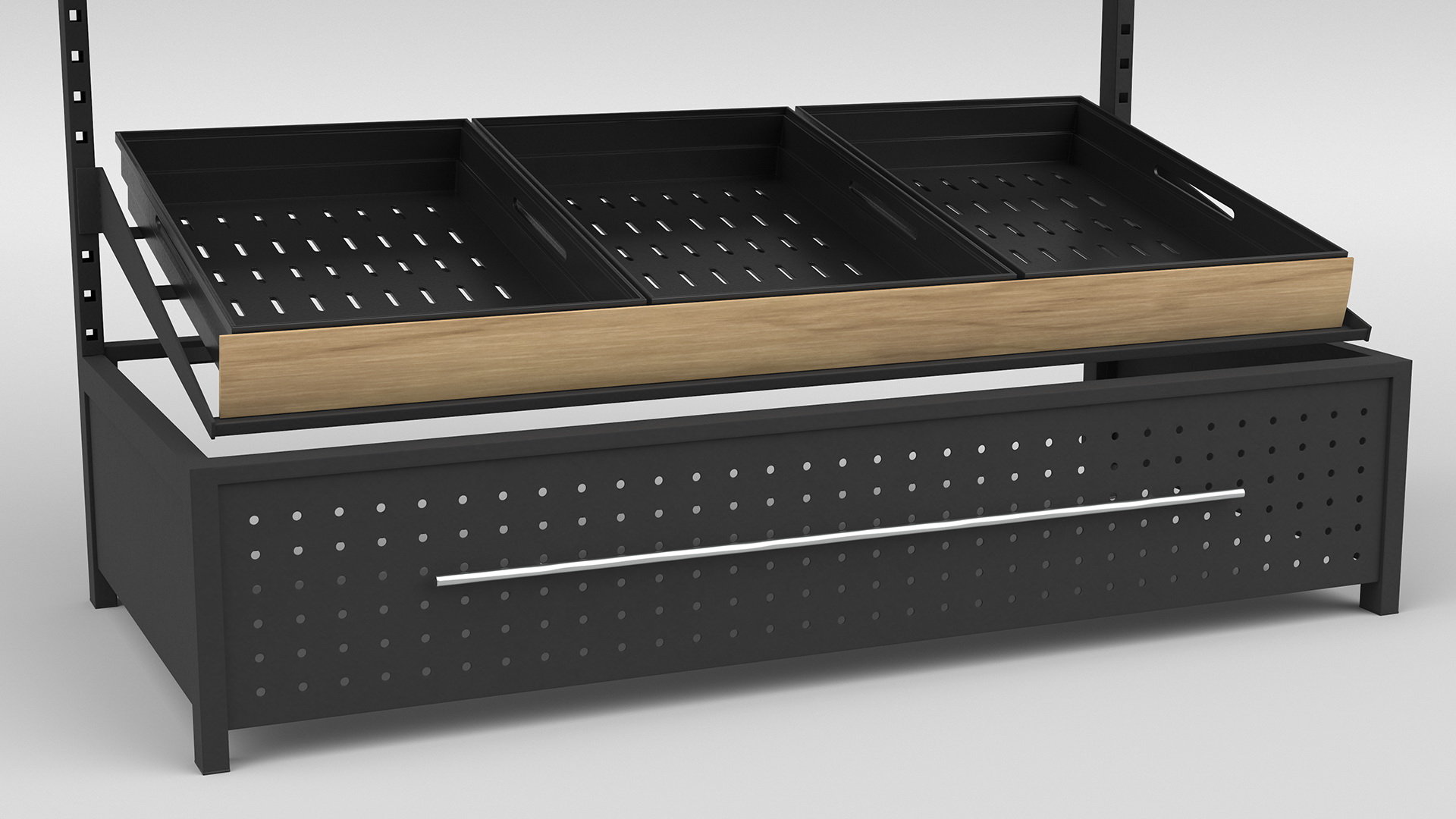 3D model Grocery Display Rack