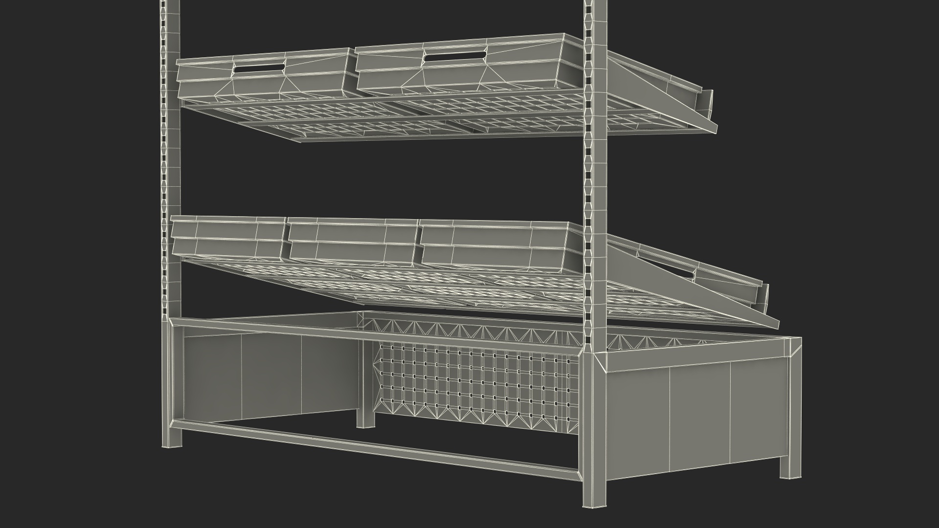 3D model Grocery Display Rack