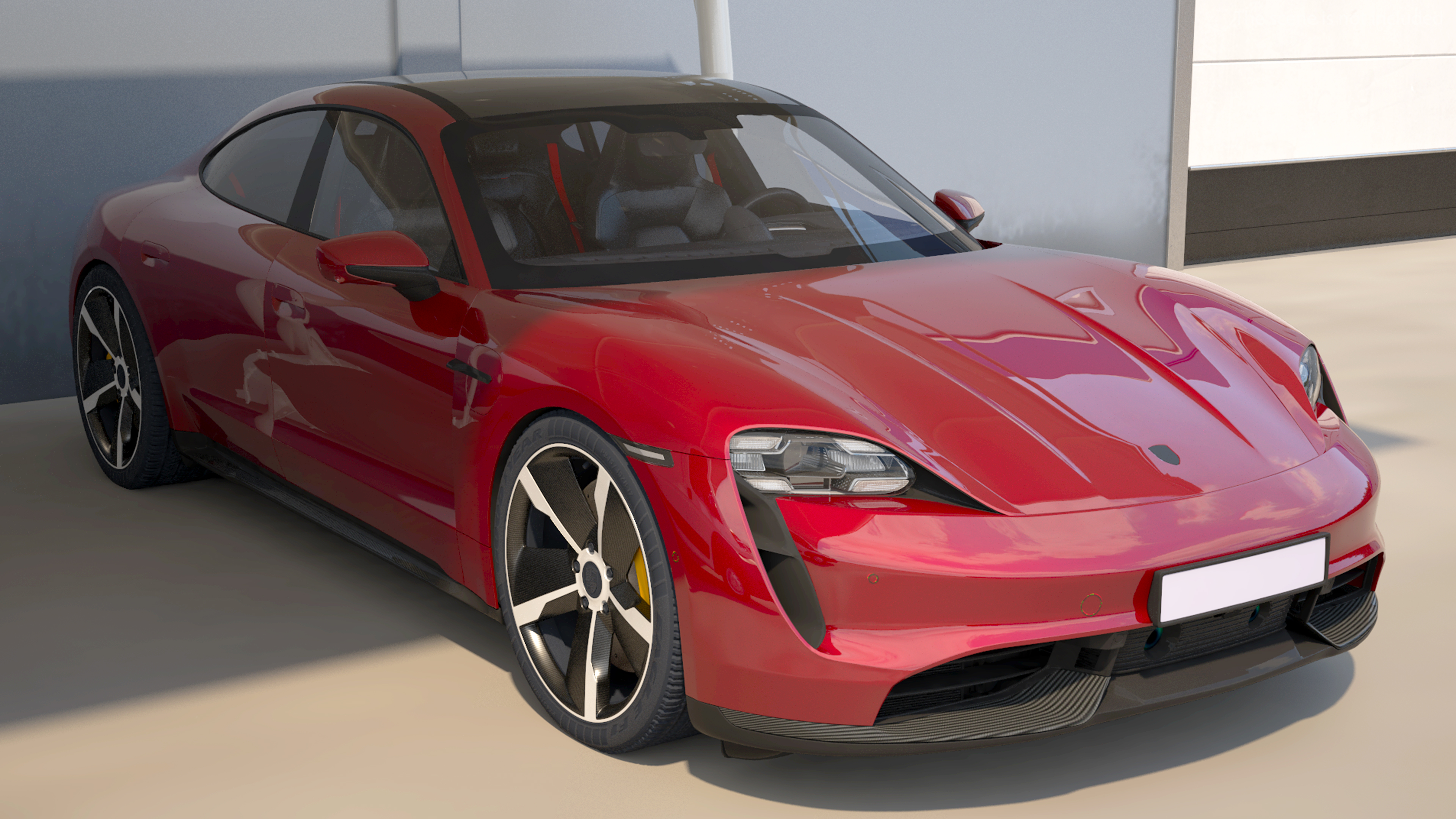 3D Parking Shed with Car