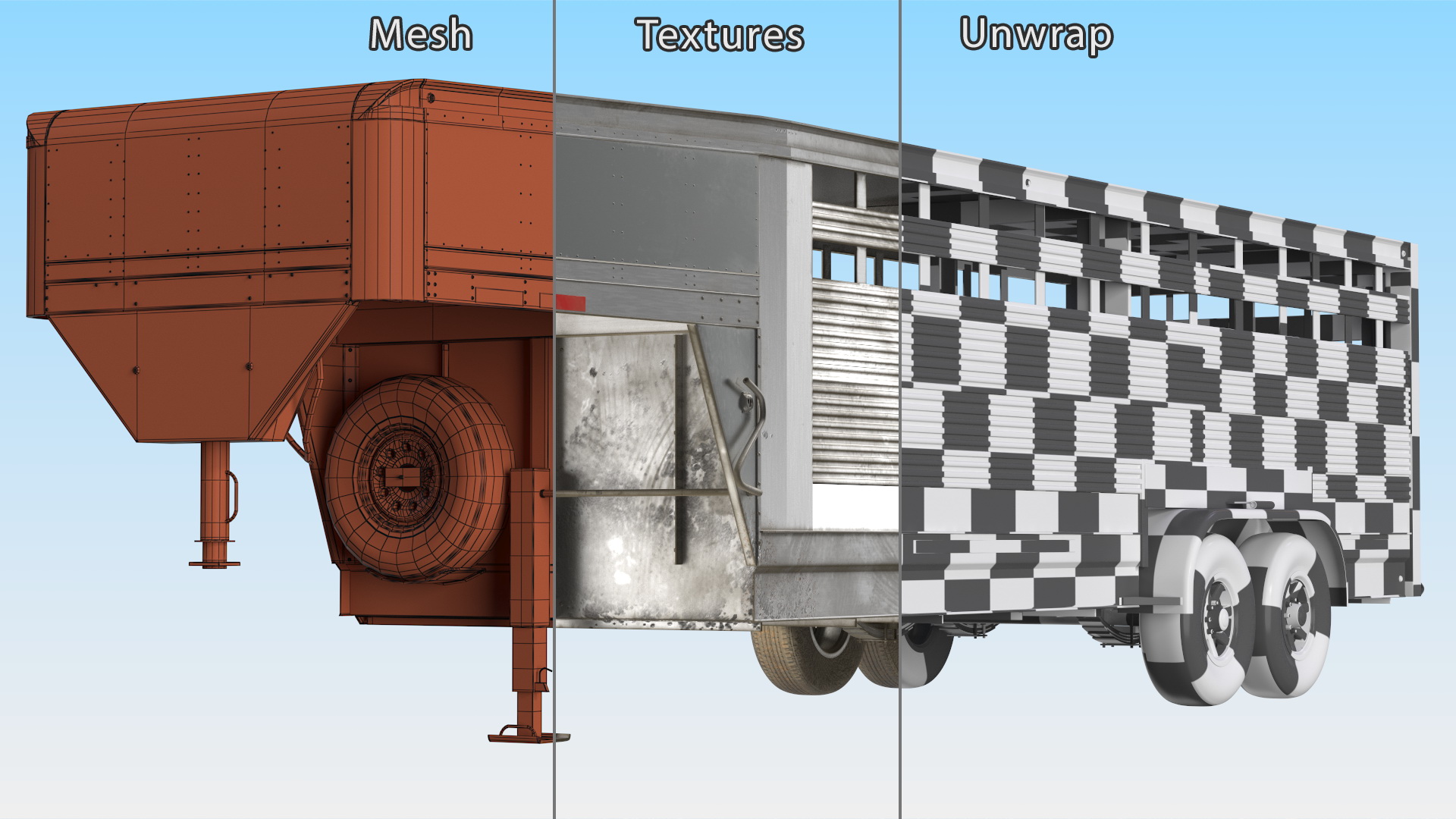 Livestock Transport Trailer Used 3D