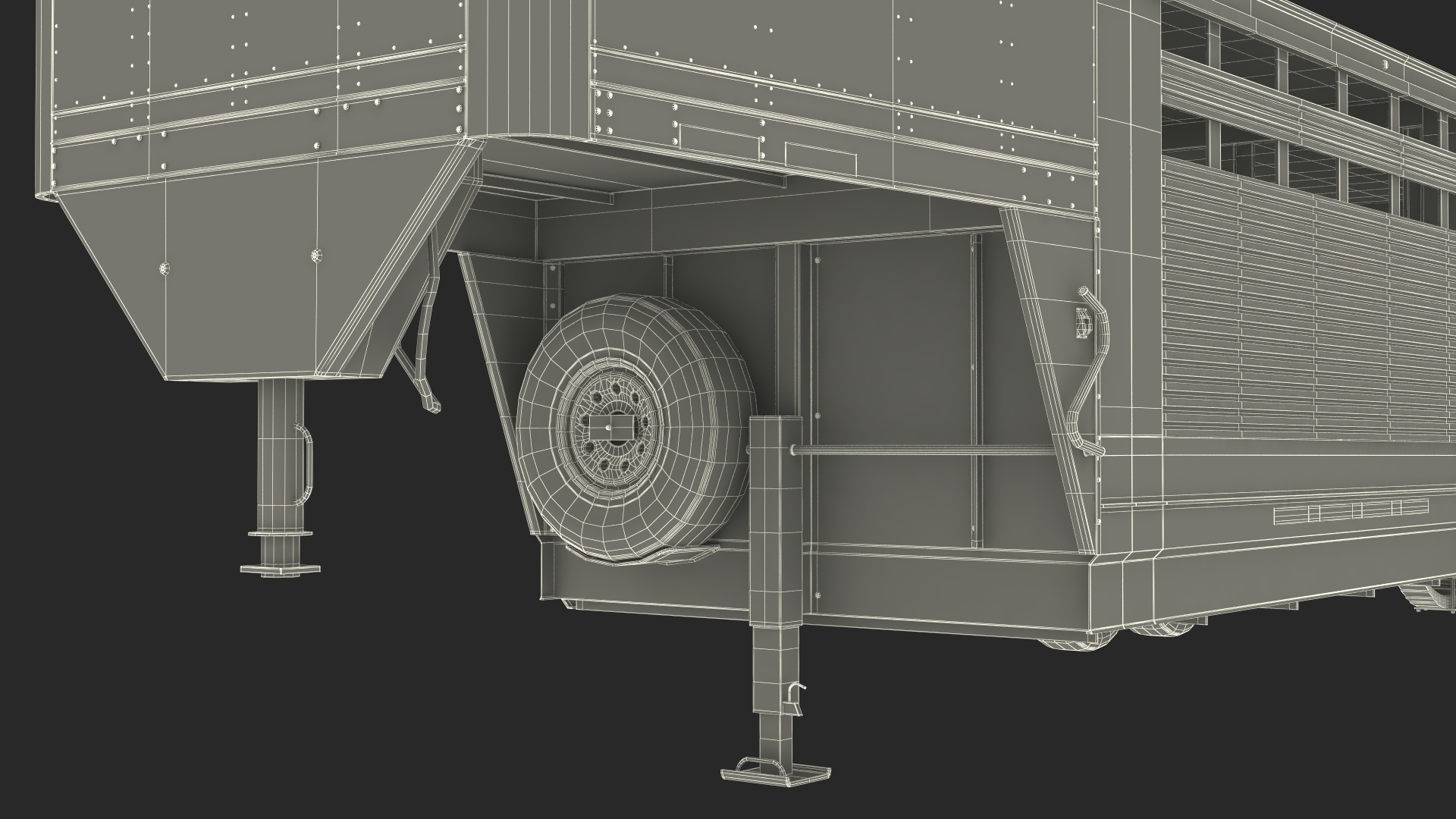 Livestock Transport Trailer Used 3D