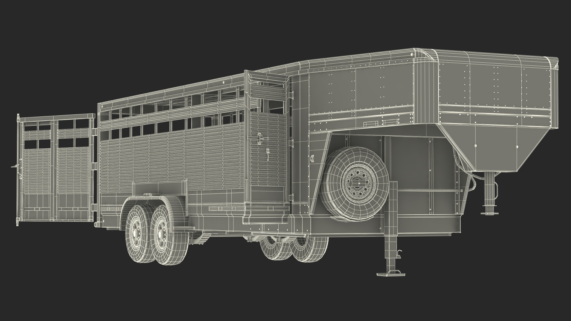 Livestock Transport Trailer Used 3D