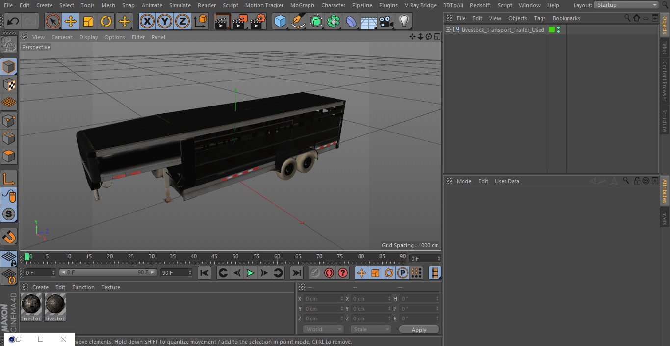 Livestock Transport Trailer Used 3D