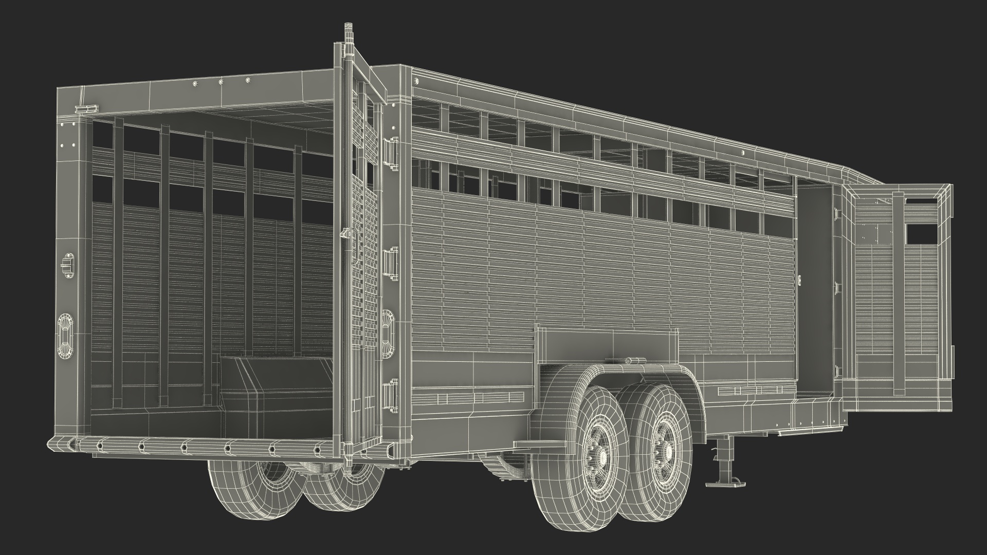 Livestock Transport Trailer Used 3D