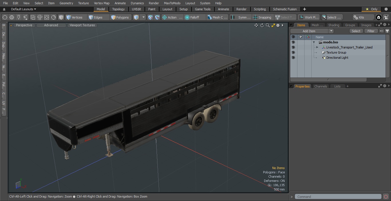 Livestock Transport Trailer Used 3D