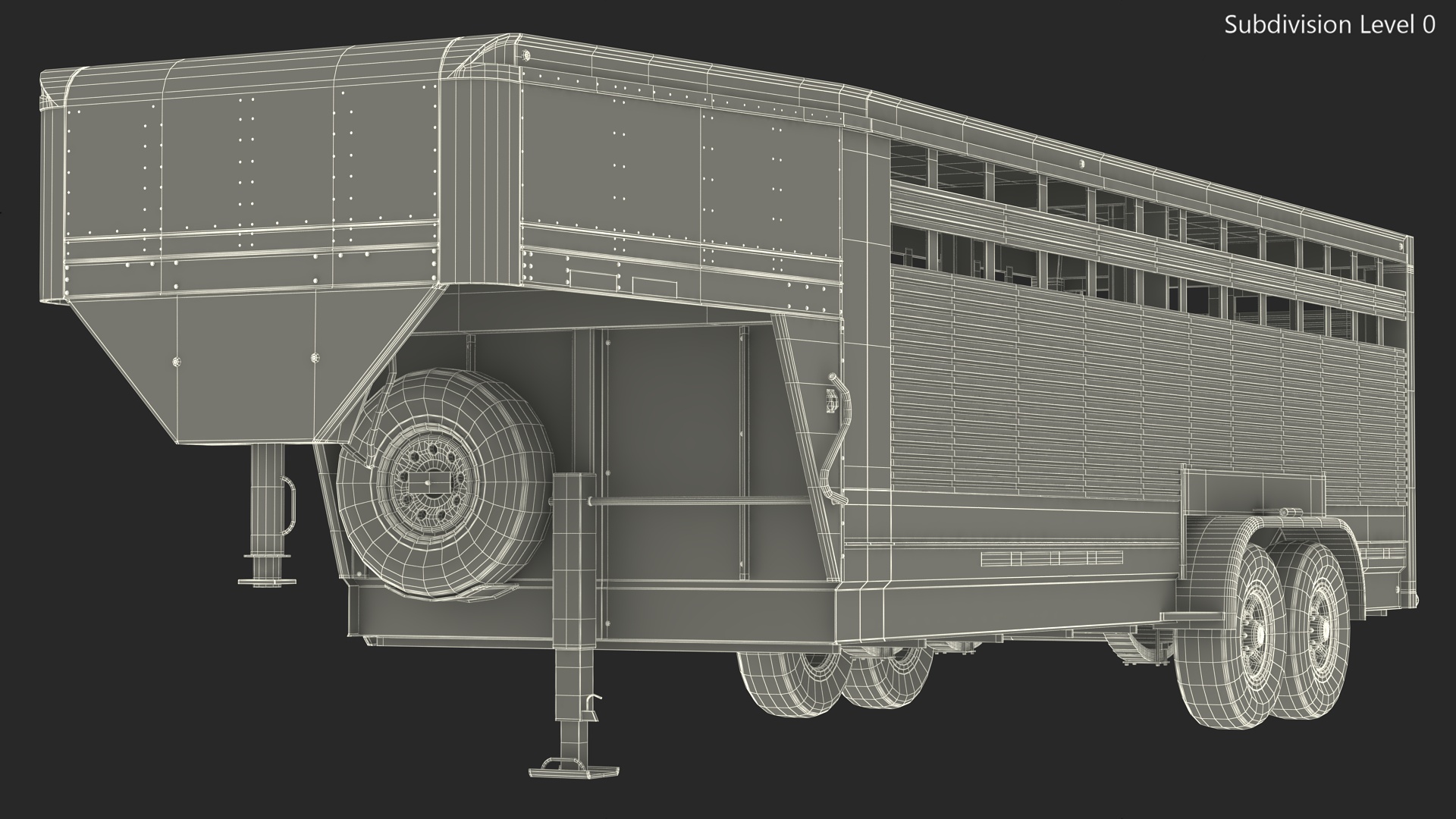 Livestock Transport Trailer Used 3D