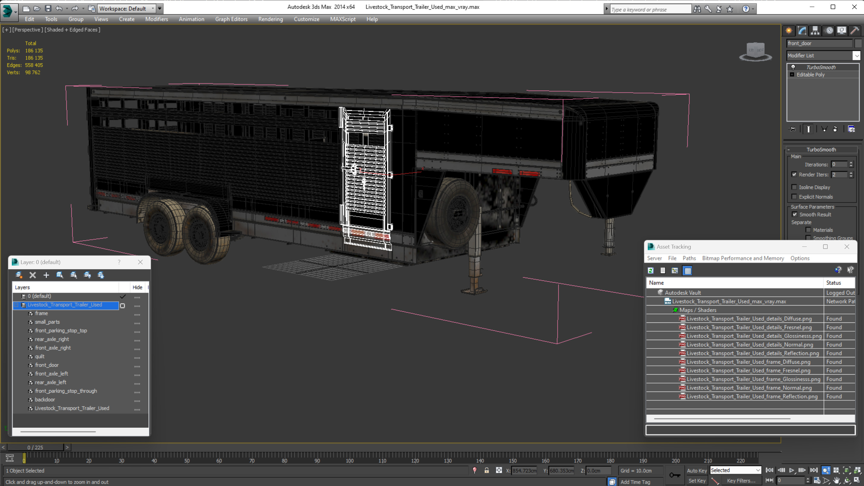 Livestock Transport Trailer Used 3D