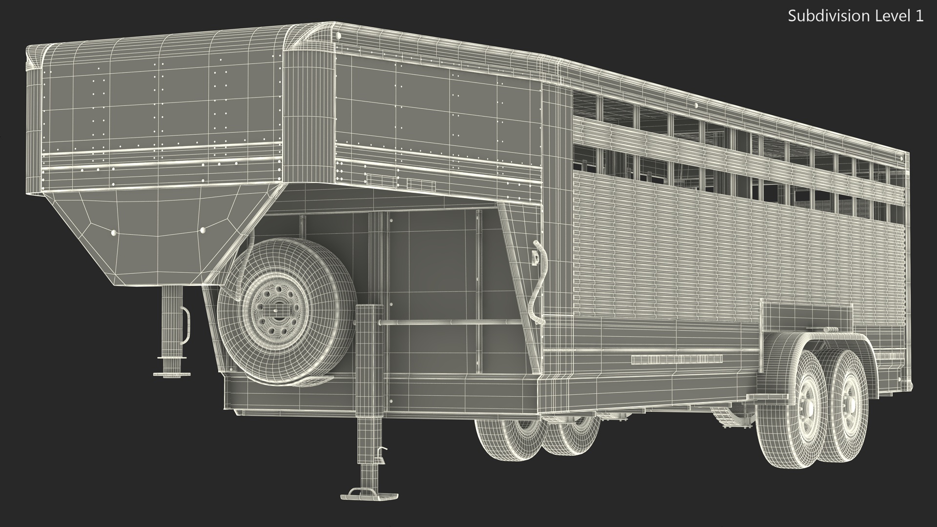 Livestock Transport Trailer Used 3D