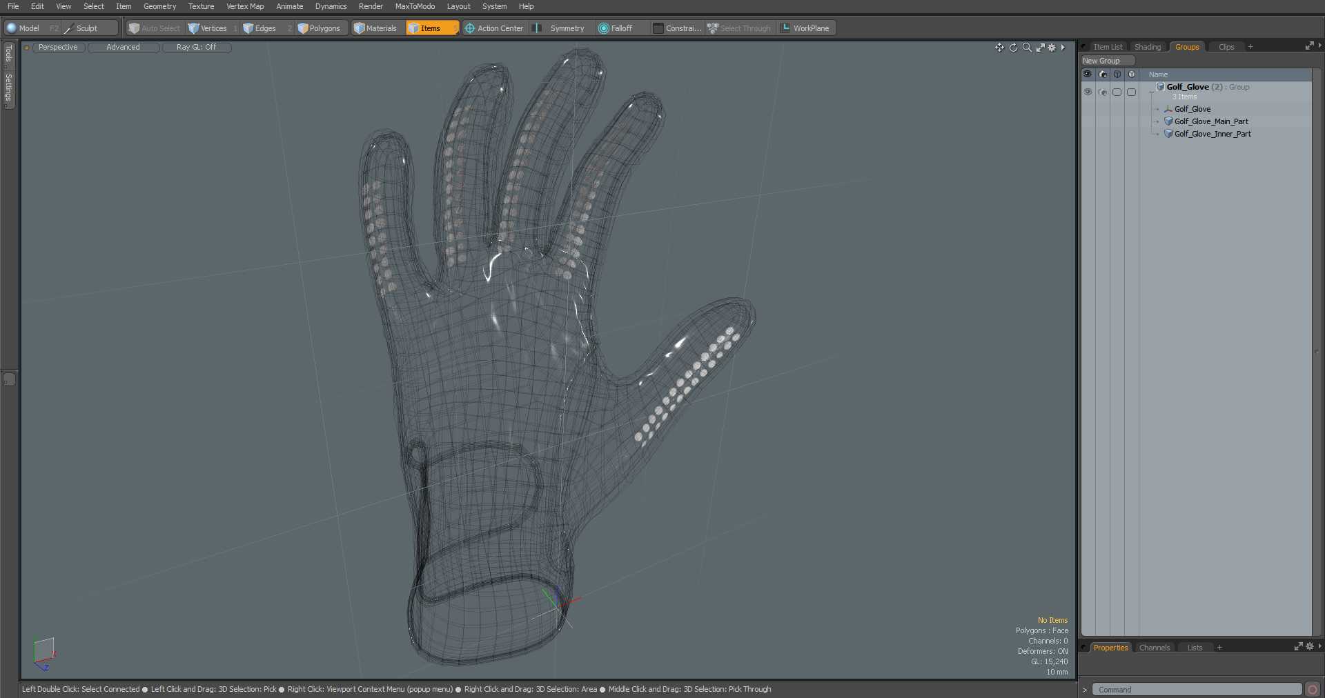 3D model Golf Glove