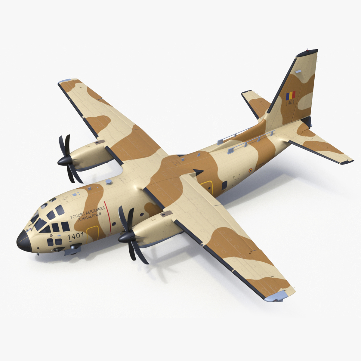 3D model Alenia C-27J Spartan Morocco Rigged
